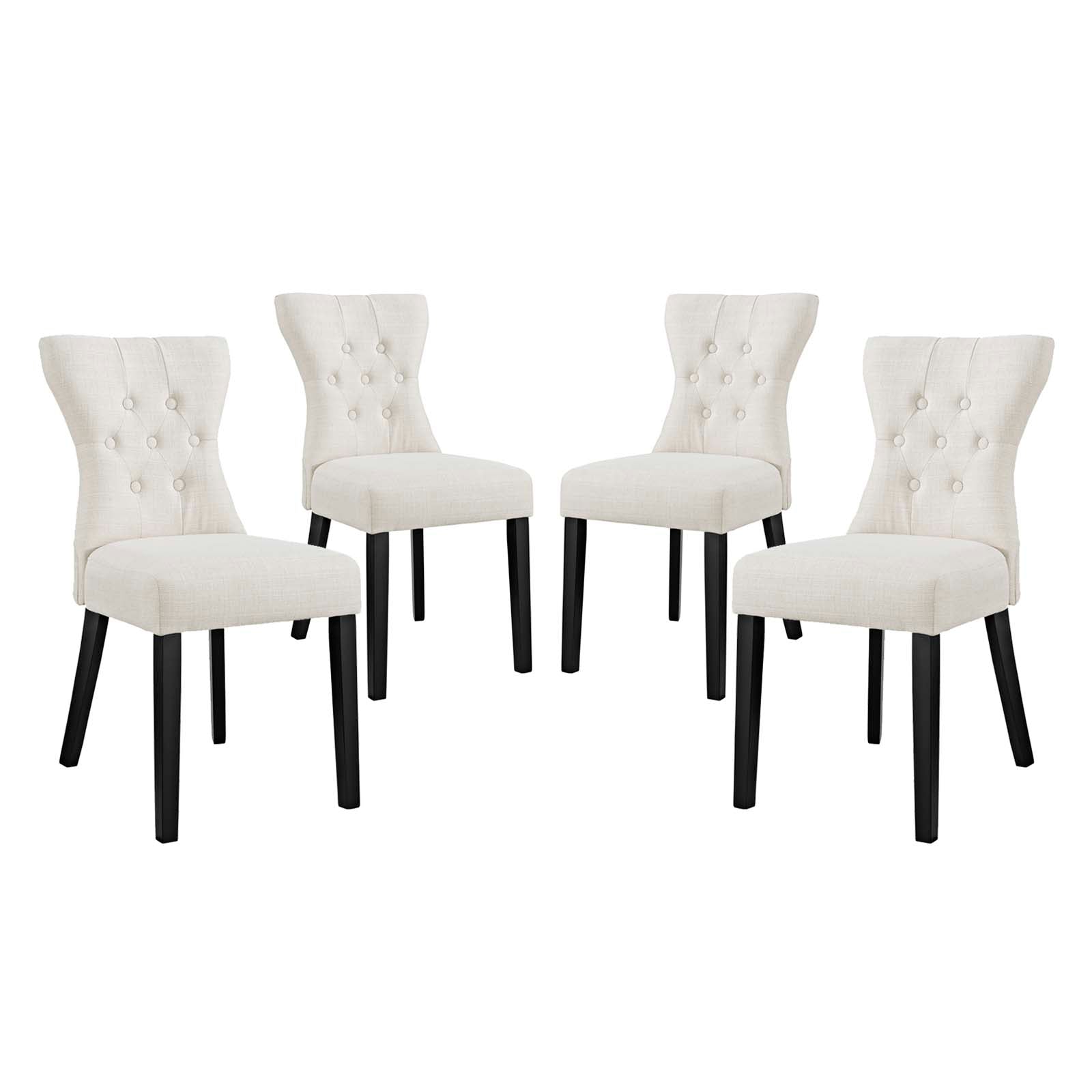 Modway Silhouette Dining Side Chairs Upholstered Fabric Set of 4 | Dining Chairs | Modishstore-4