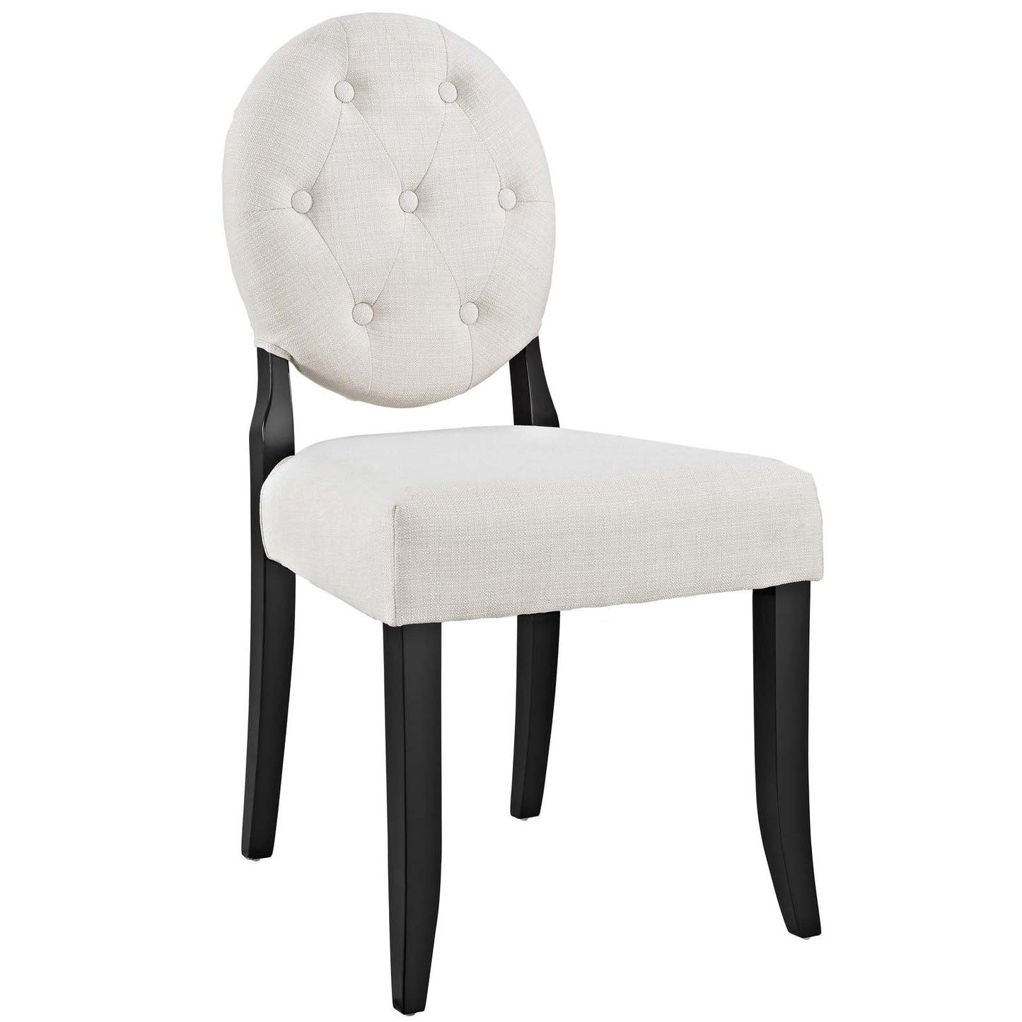 Modway Button Dining Side Chair Upholstered Fabric Set of 2