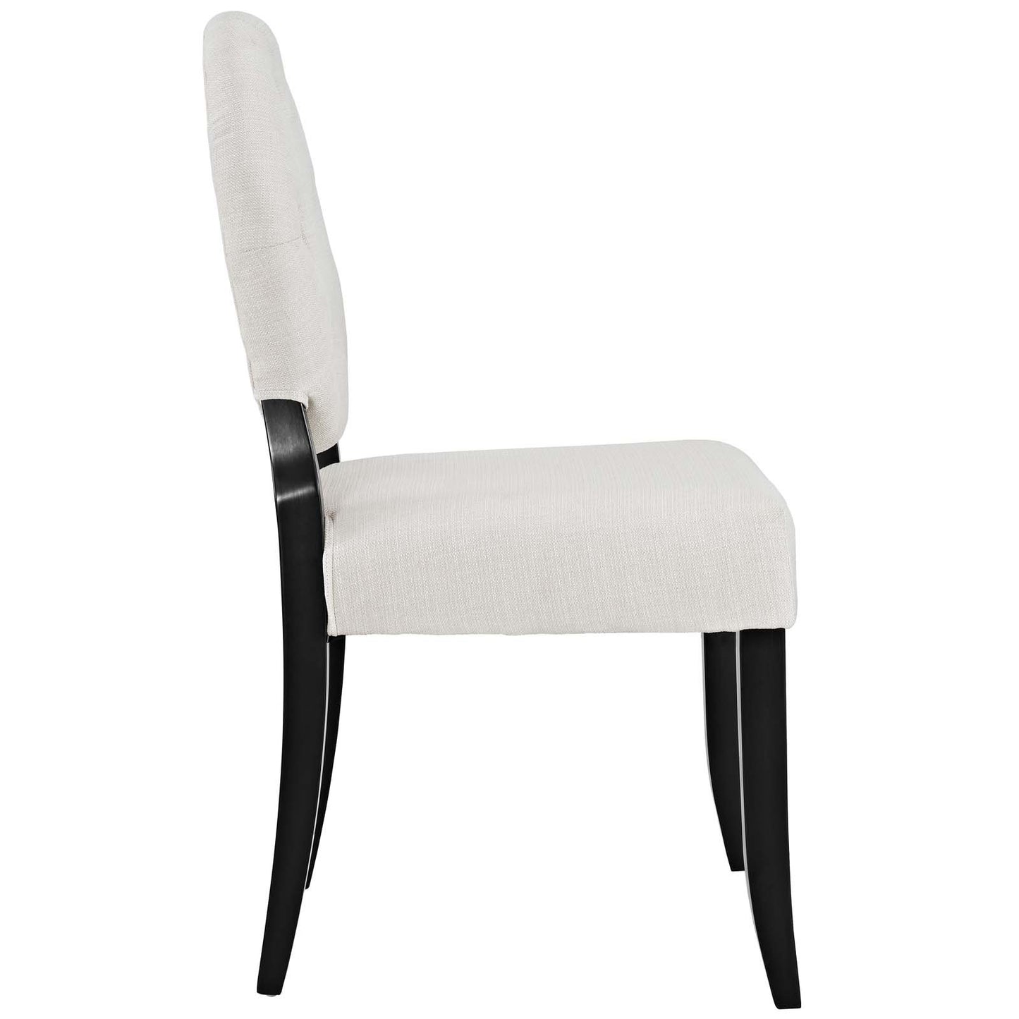 Modway Button Dining Side Chair Upholstered Fabric Set of 2