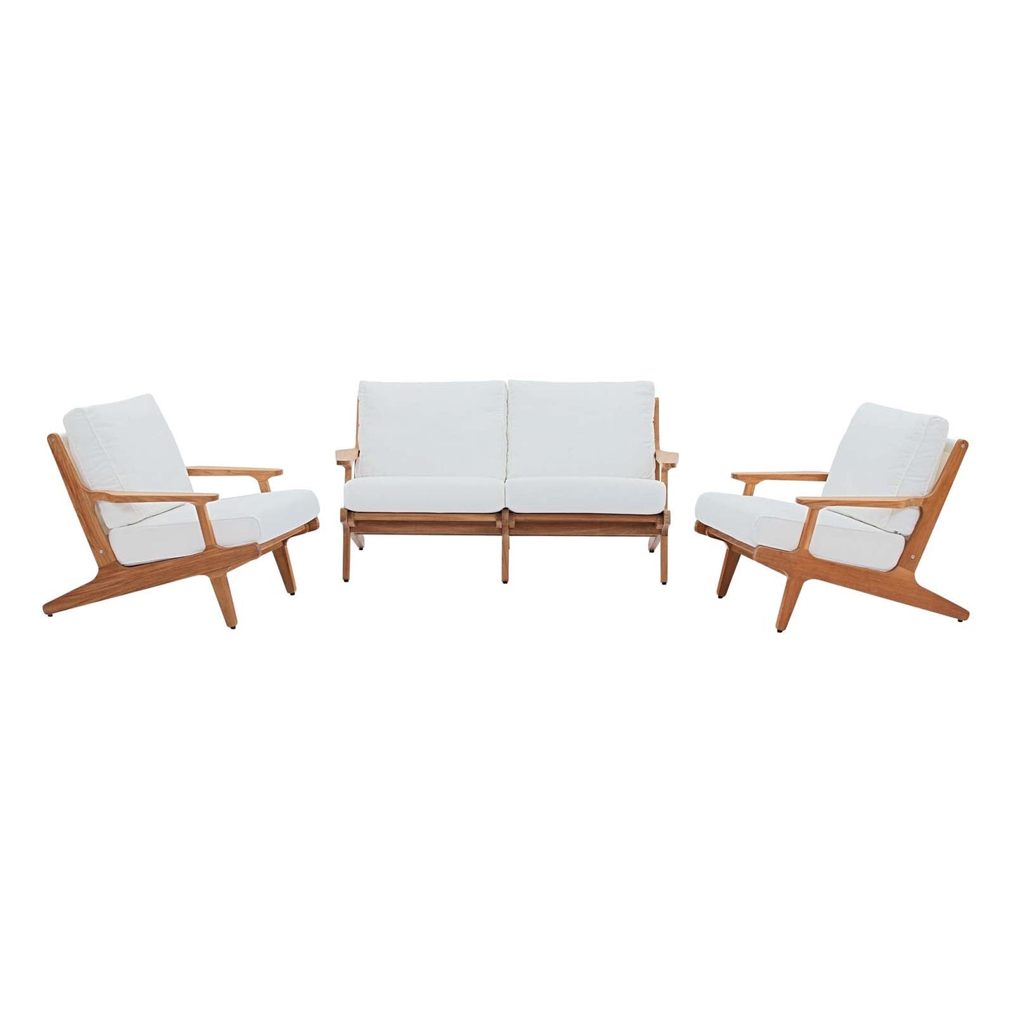 Saratoga 3 Piece Outdoor Patio Teak Set by Modway