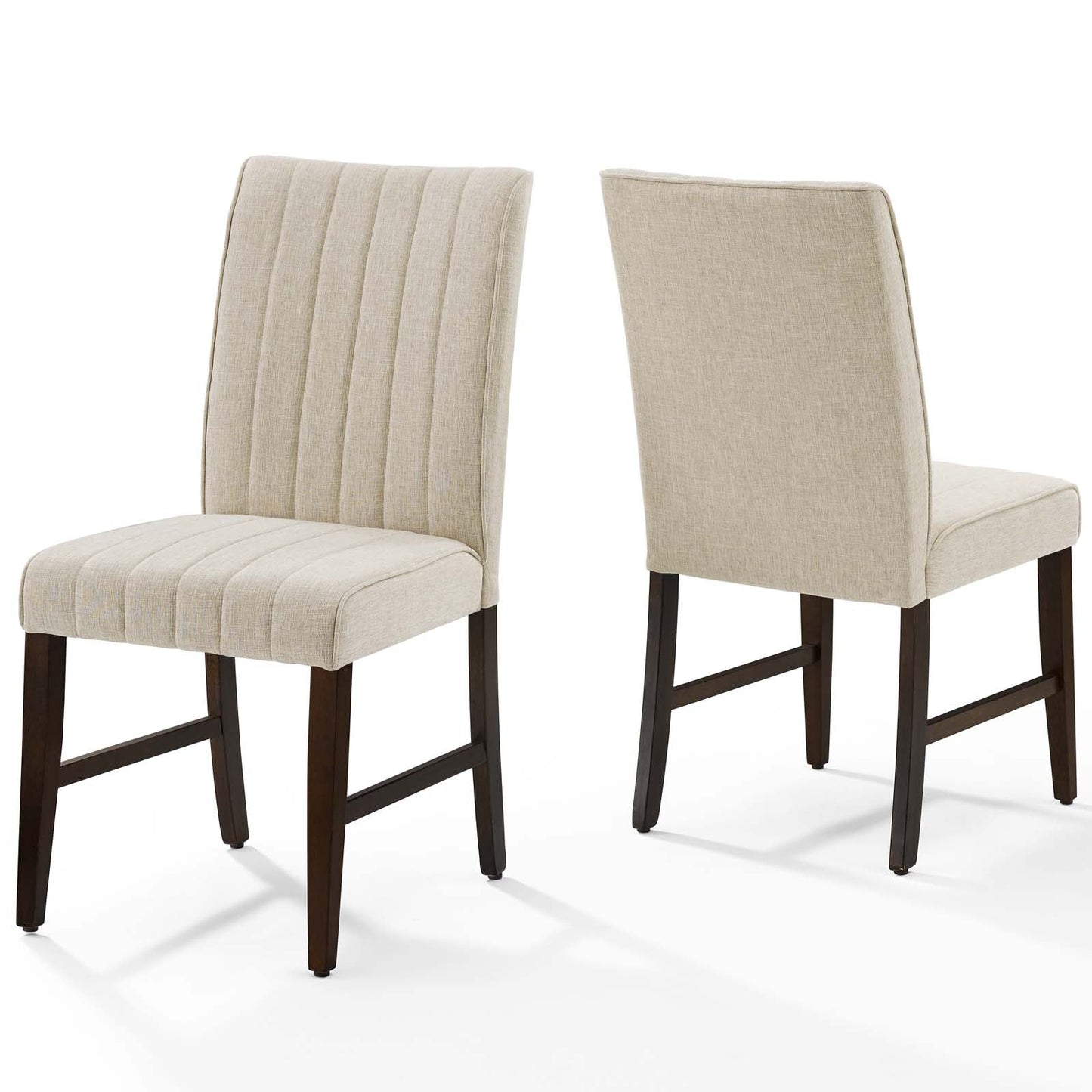 Modway Motivate Channel Tufted Upholstered Fabric Dining Chair Set of 2 | Dining Chairs | Modishstore-2