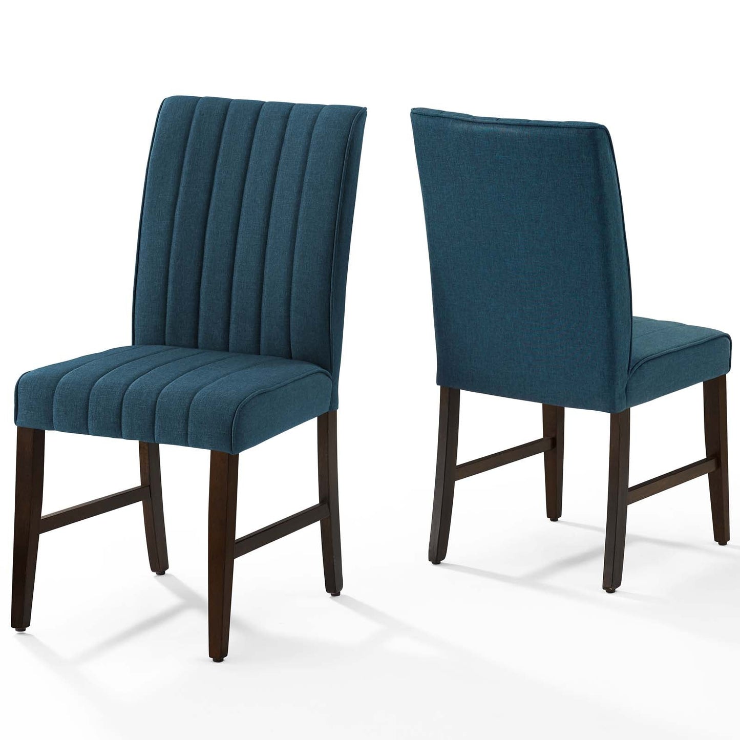 Modway Motivate Channel Tufted Upholstered Fabric Dining Chair Set of 2 | Dining Chairs | Modishstore-15