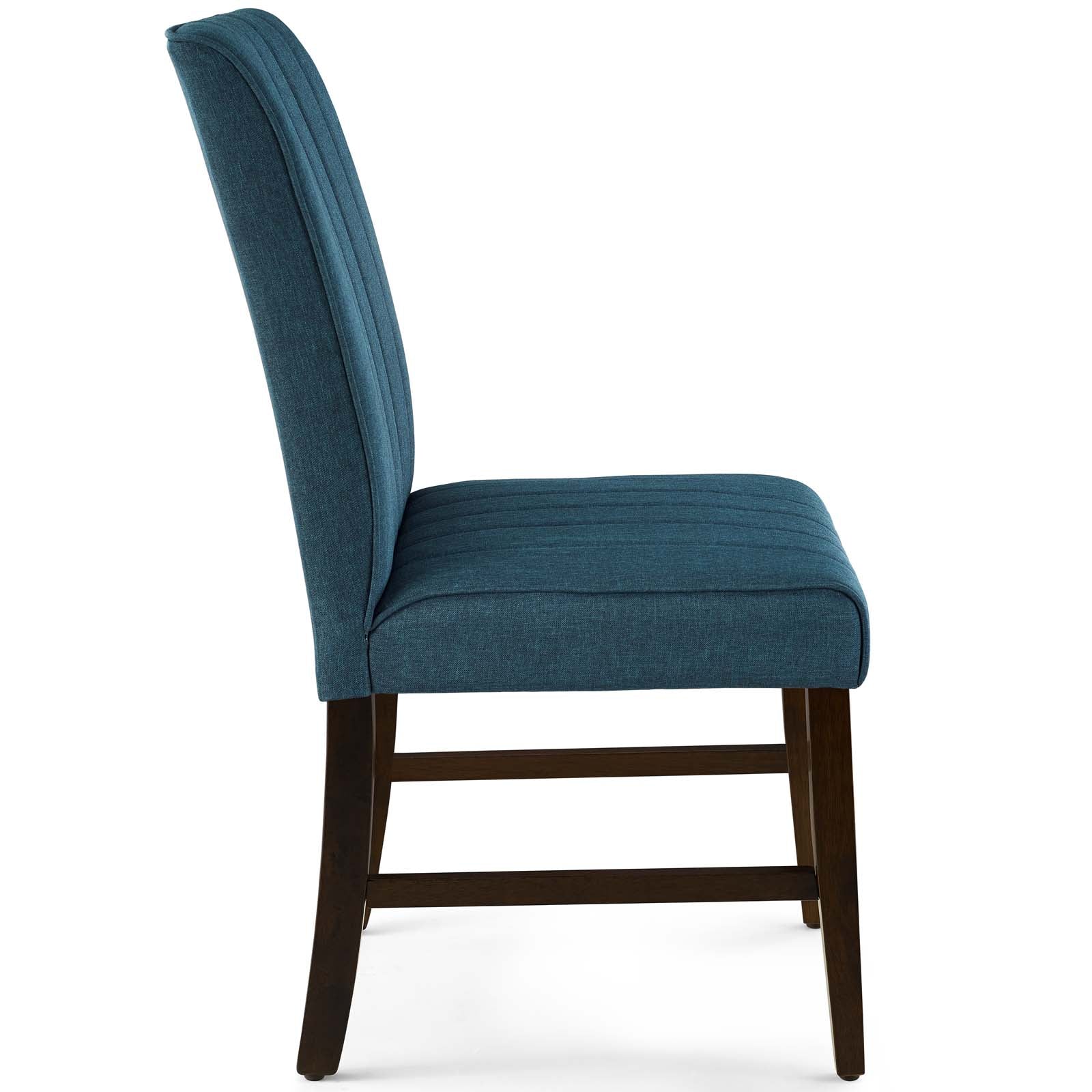 Modway Motivate Channel Tufted Upholstered Fabric Dining Chair Set of 2 | Dining Chairs | Modishstore-14