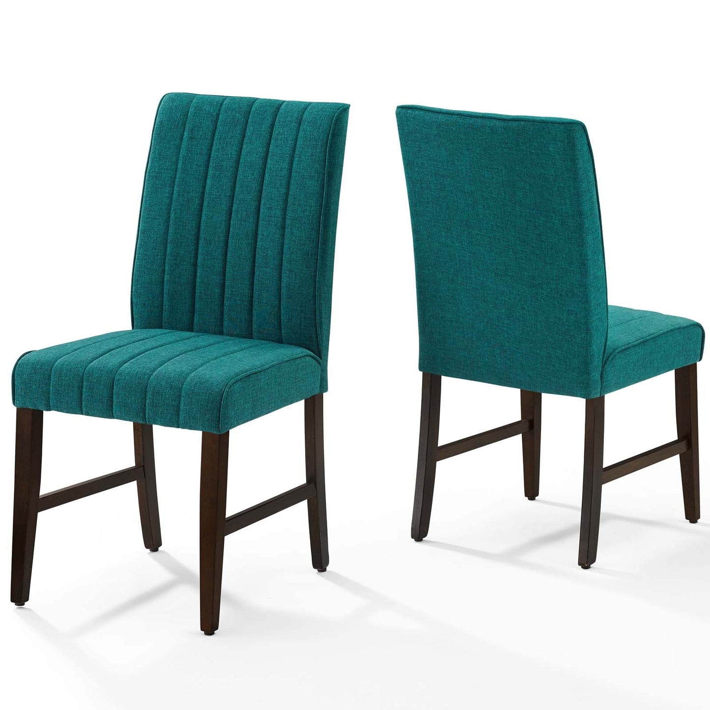 Modway Motivate Channel Tufted Upholstered Fabric Dining Chair Set of 2 | Dining Chairs | Modishstore-29