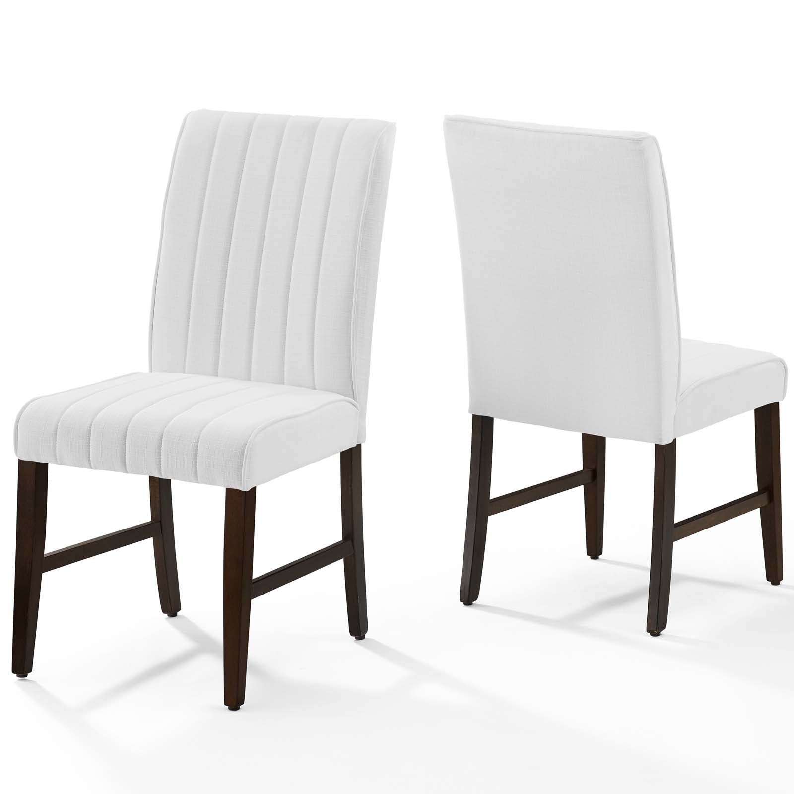 Modway Motivate Channel Tufted Upholstered Fabric Dining Chair Set of 2 | Dining Chairs | Modishstore-36