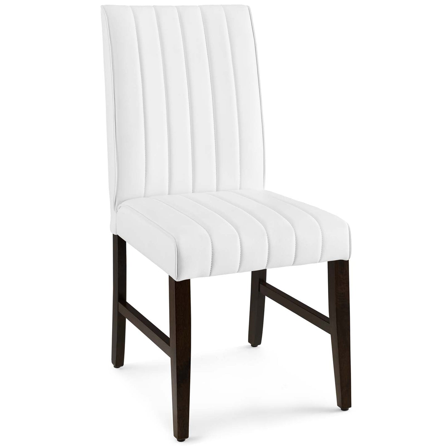 Modway Motivate Channel Tufted Upholstered Faux Leather Dining Chair Set of 2 | Dining Chairs | Modishstore-4