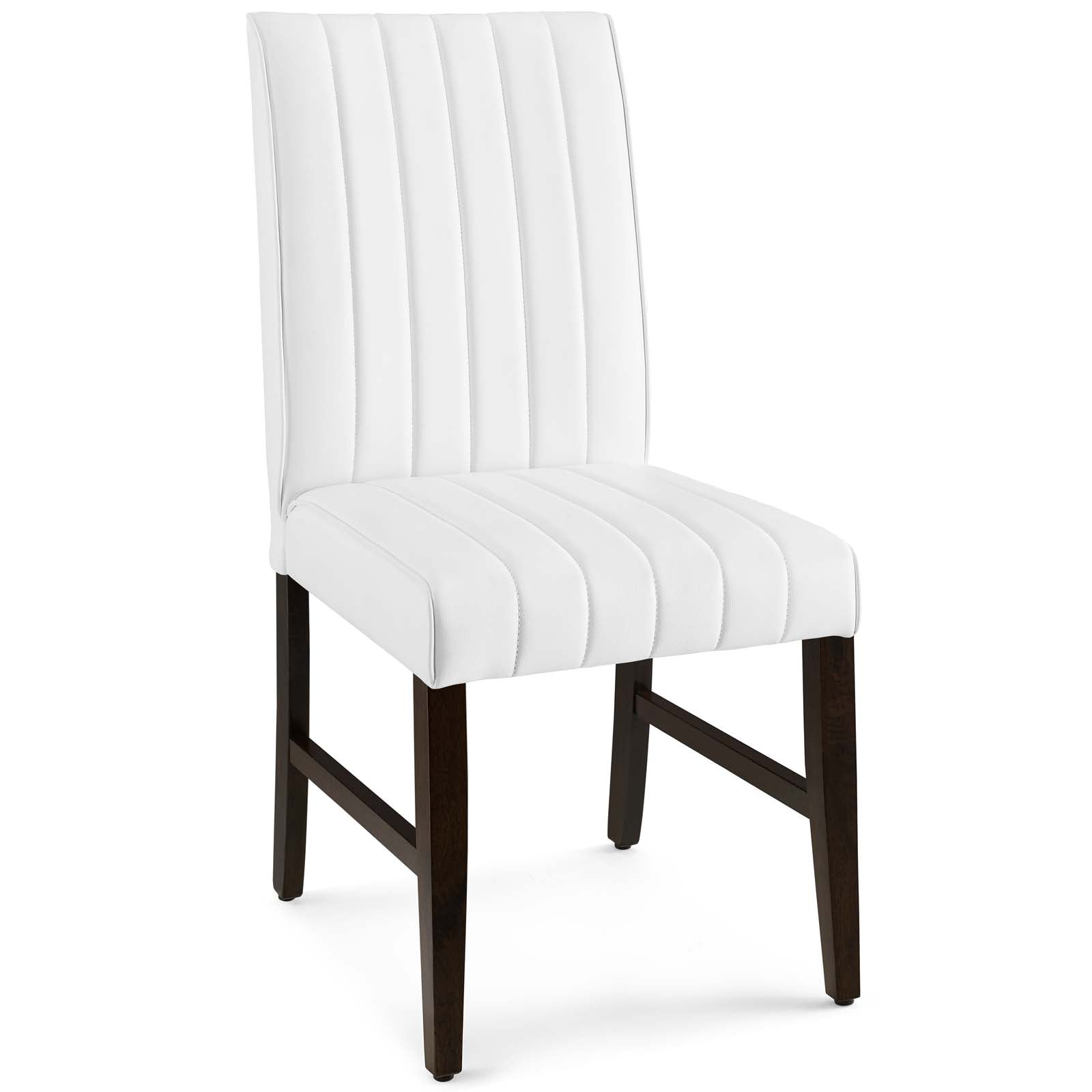 Modway Motivate Channel Tufted Upholstered Faux Leather Dining Chair Set of 2 | Dining Chairs | Modishstore-4