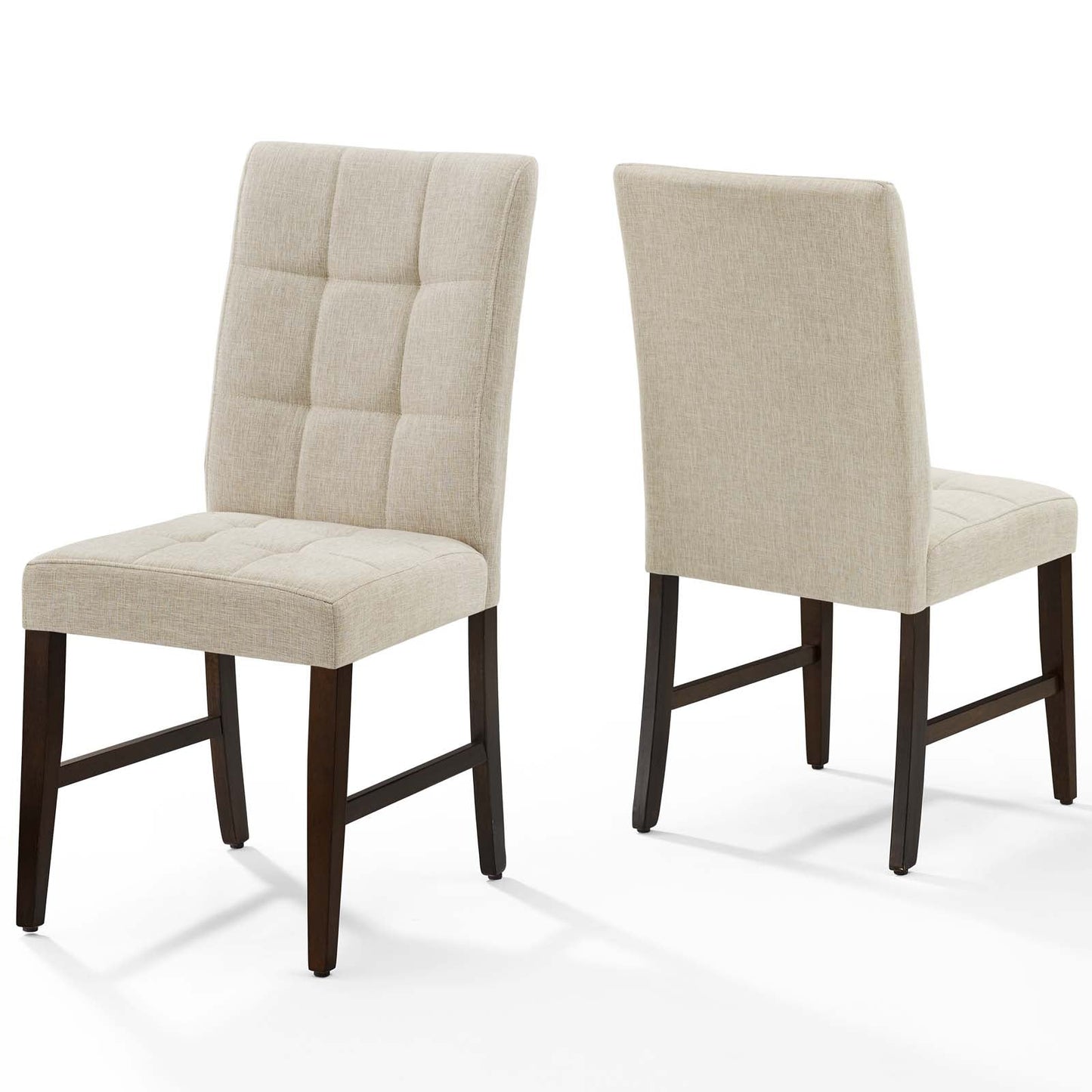 Modway Promulgate Biscuit Tufted Upholstered Fabric Dining Chair Set of 2 | Dining Chairs | Modishstore-7
