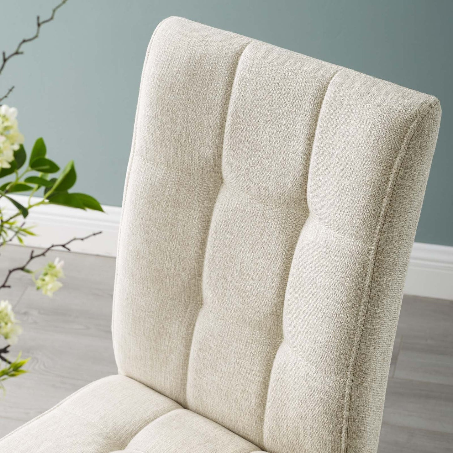 Modway Promulgate Biscuit Tufted Upholstered Fabric Dining Chair Set of 2 | Dining Chairs | Modishstore-2
