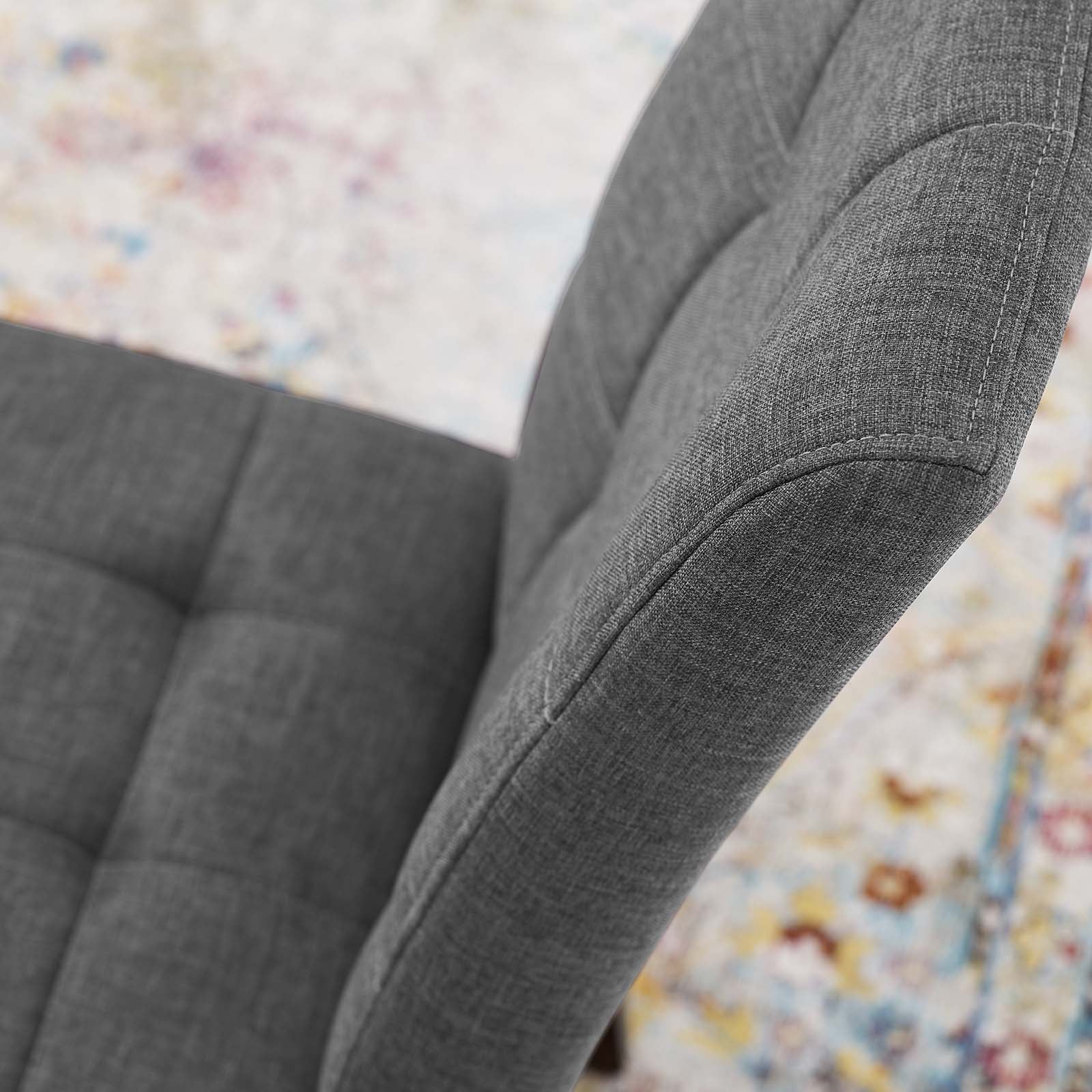 Modway Promulgate Biscuit Tufted Upholstered Fabric Dining Chair Set of 2 | Dining Chairs | Modishstore-15