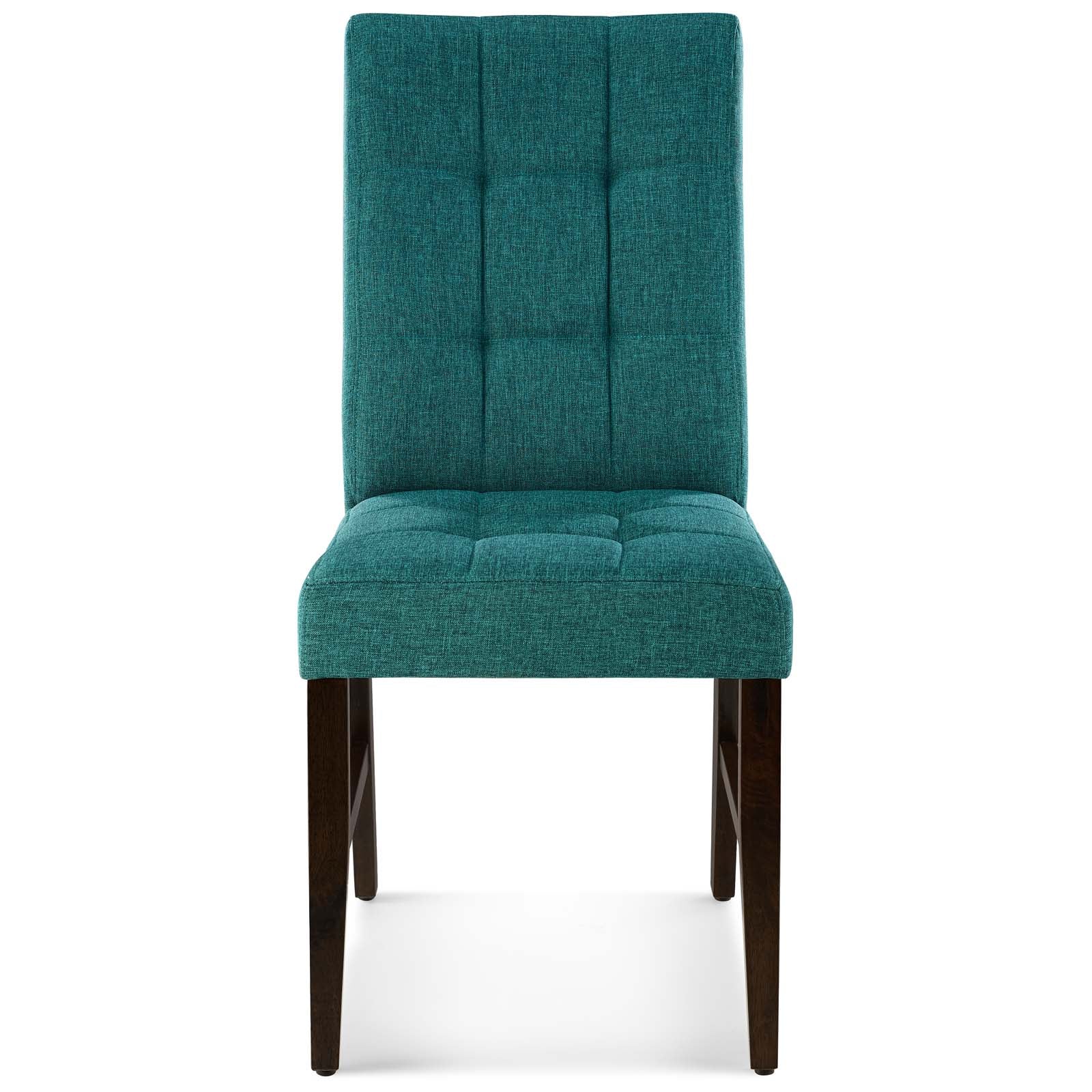 Modway Promulgate Biscuit Tufted Upholstered Fabric Dining Chair Set of 2 | Dining Chairs | Modishstore-24