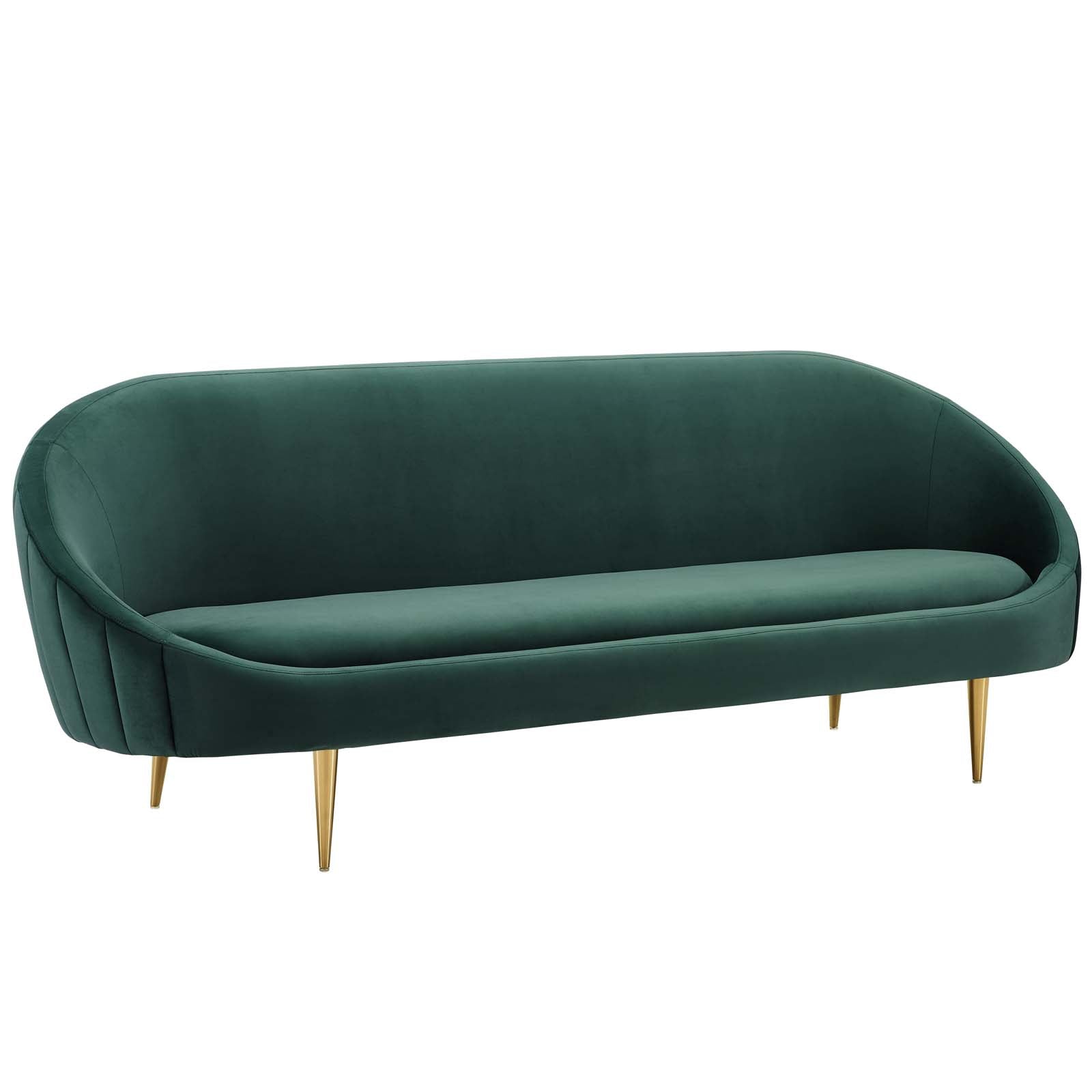 Modway Sublime Vertical Curve Back Performance Velvet Sofa | Sofas | Modishstore-8