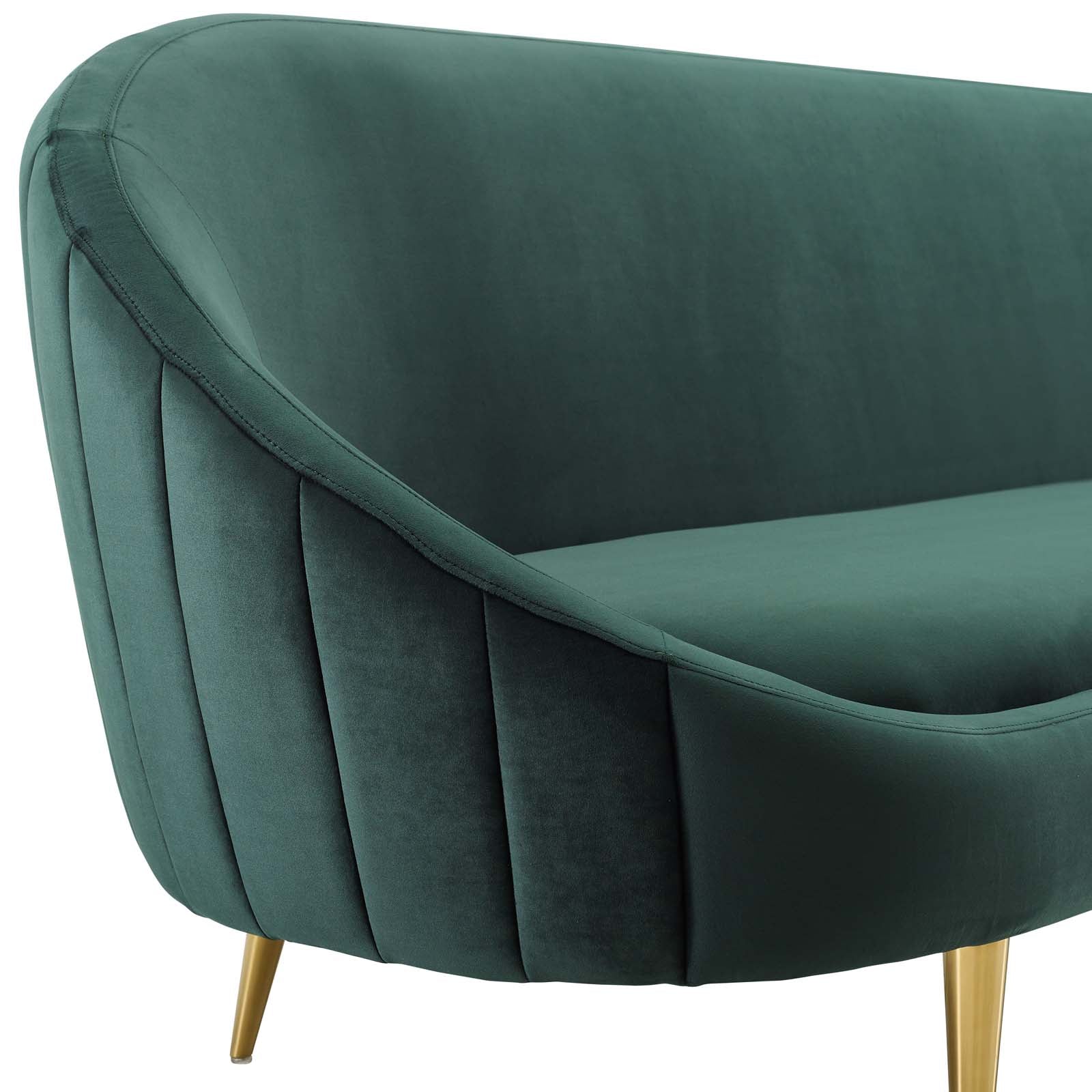 Modway Sublime Vertical Curve Back Performance Velvet Sofa | Sofas | Modishstore-9
