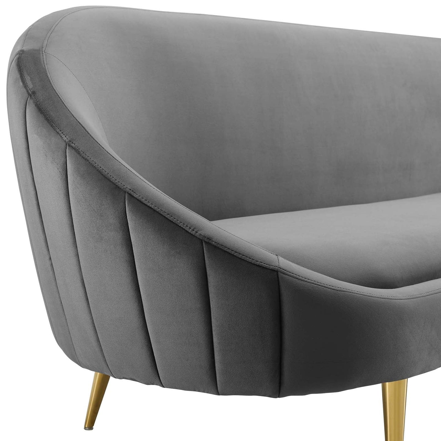 Modway Sublime Vertical Curve Back Performance Velvet Sofa - EEI-3349