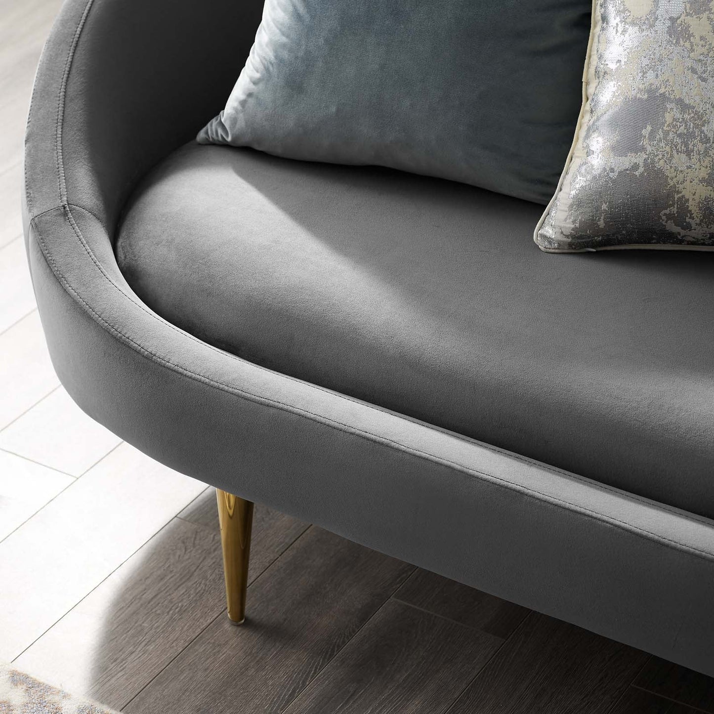 Modway Sublime Vertical Curve Back Performance Velvet Sofa - EEI-3349