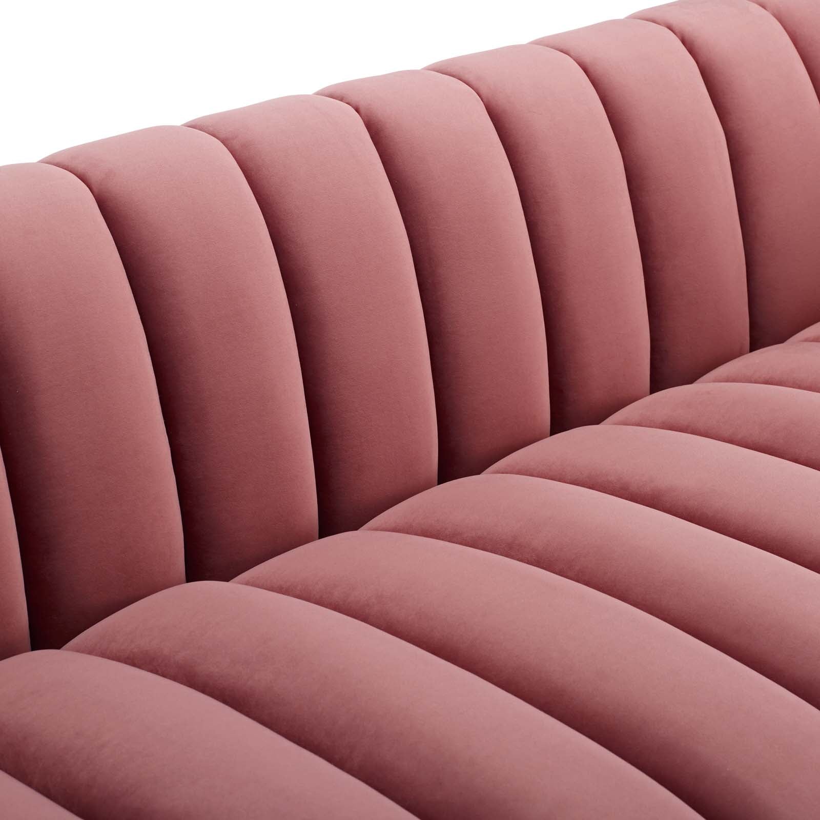 Modway Entertain Vertical Channel Tufted Performance Velvet Sofa | Sofas | 
