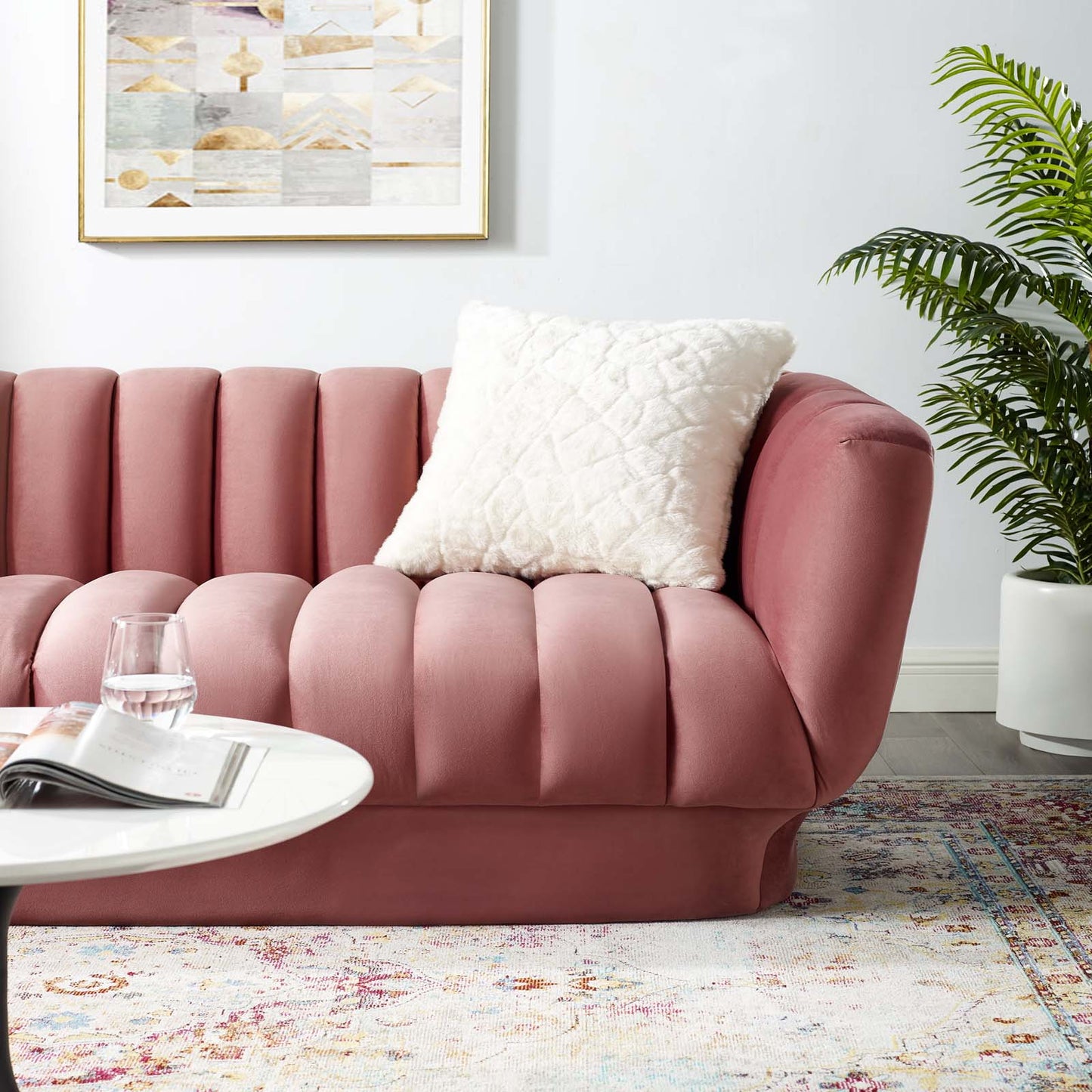 Modway Entertain Vertical Channel Tufted Performance Velvet Sofa | Sofas | 