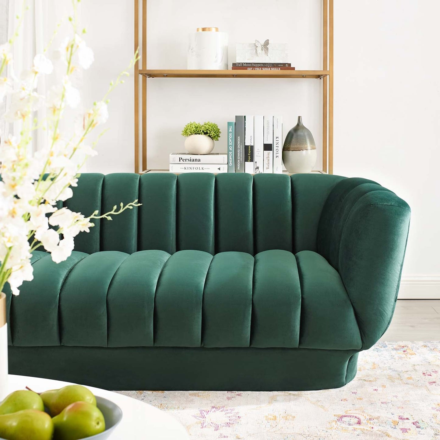 Modway Entertain Vertical Channel Tufted Performance Velvet Sofa | Sofas | 