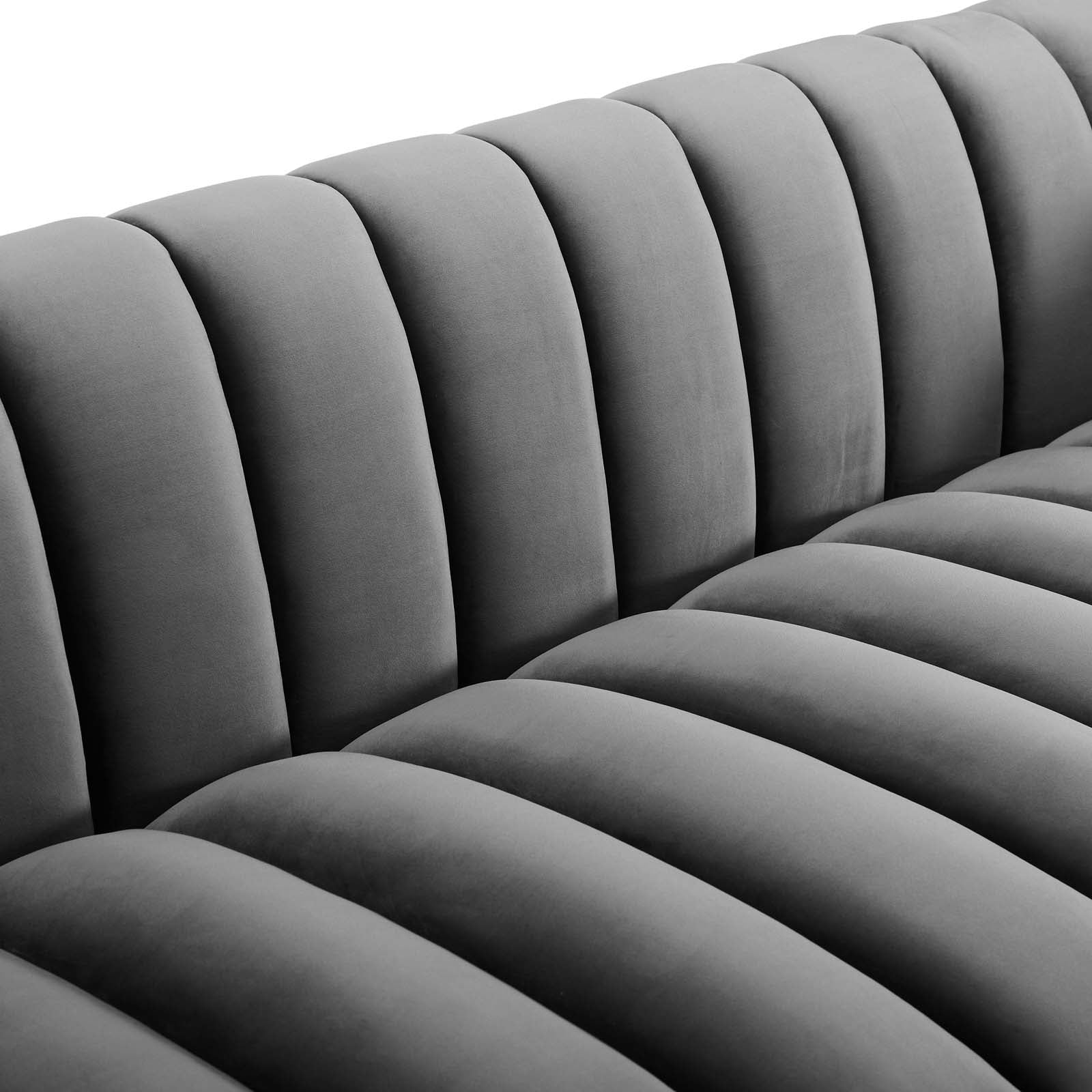 Modway Entertain Vertical Channel Tufted Performance Velvet Sofa | Sofas | 