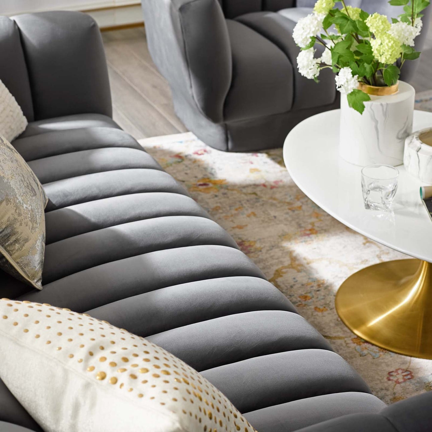 Modway Entertain Vertical Channel Tufted Performance Velvet Sofa | Sofas | 