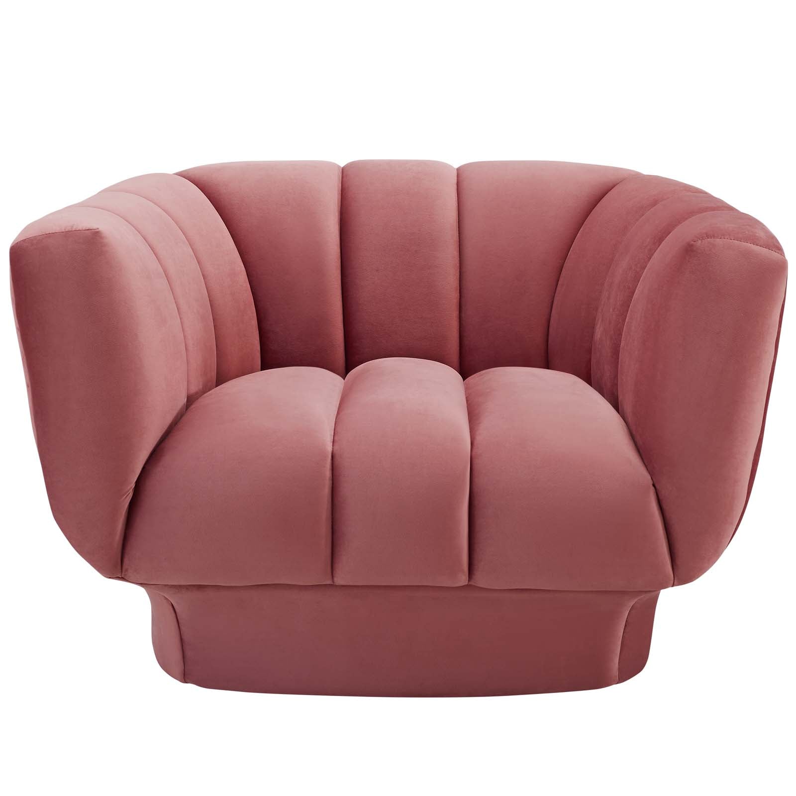 Modway Entertain Vertical Channel Tufted Performance Velvet Armchair | Armchairs | 