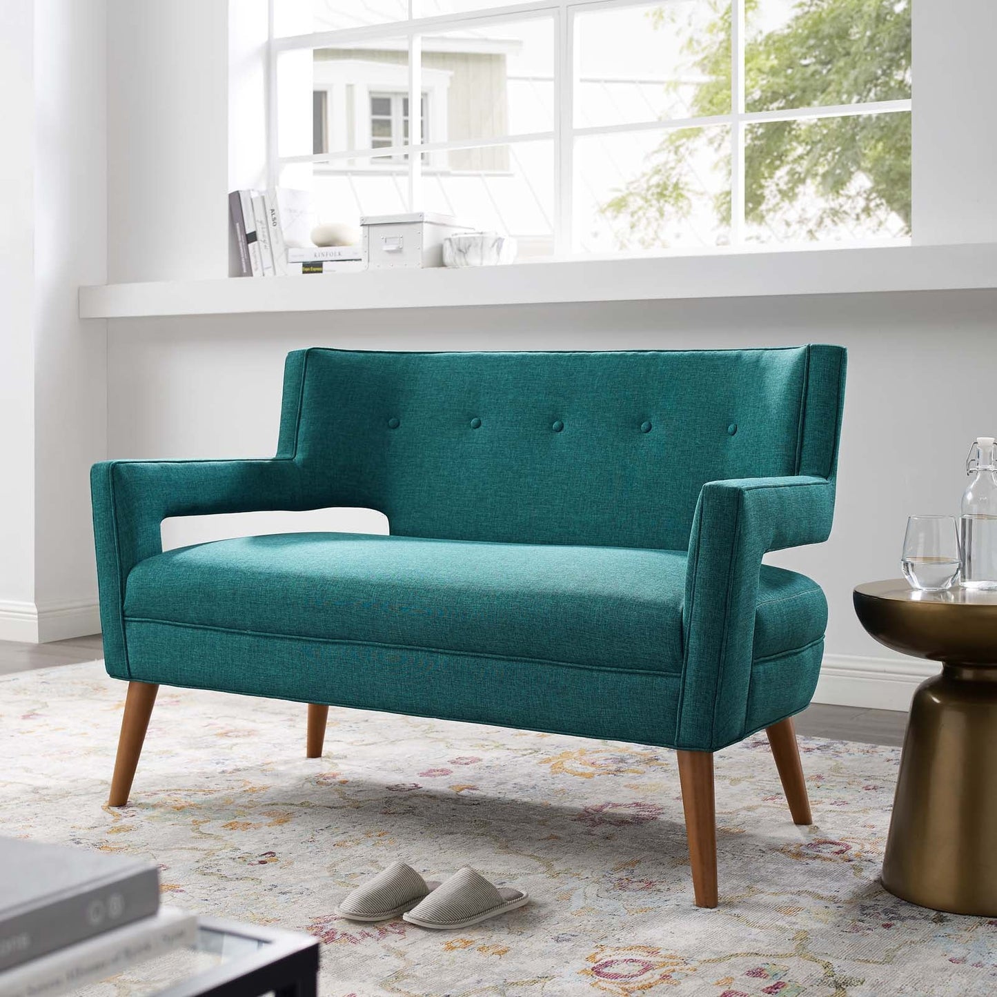 Modway Sheer Upholstered Fabric Loveseat | Loveseats | Modishstore-10