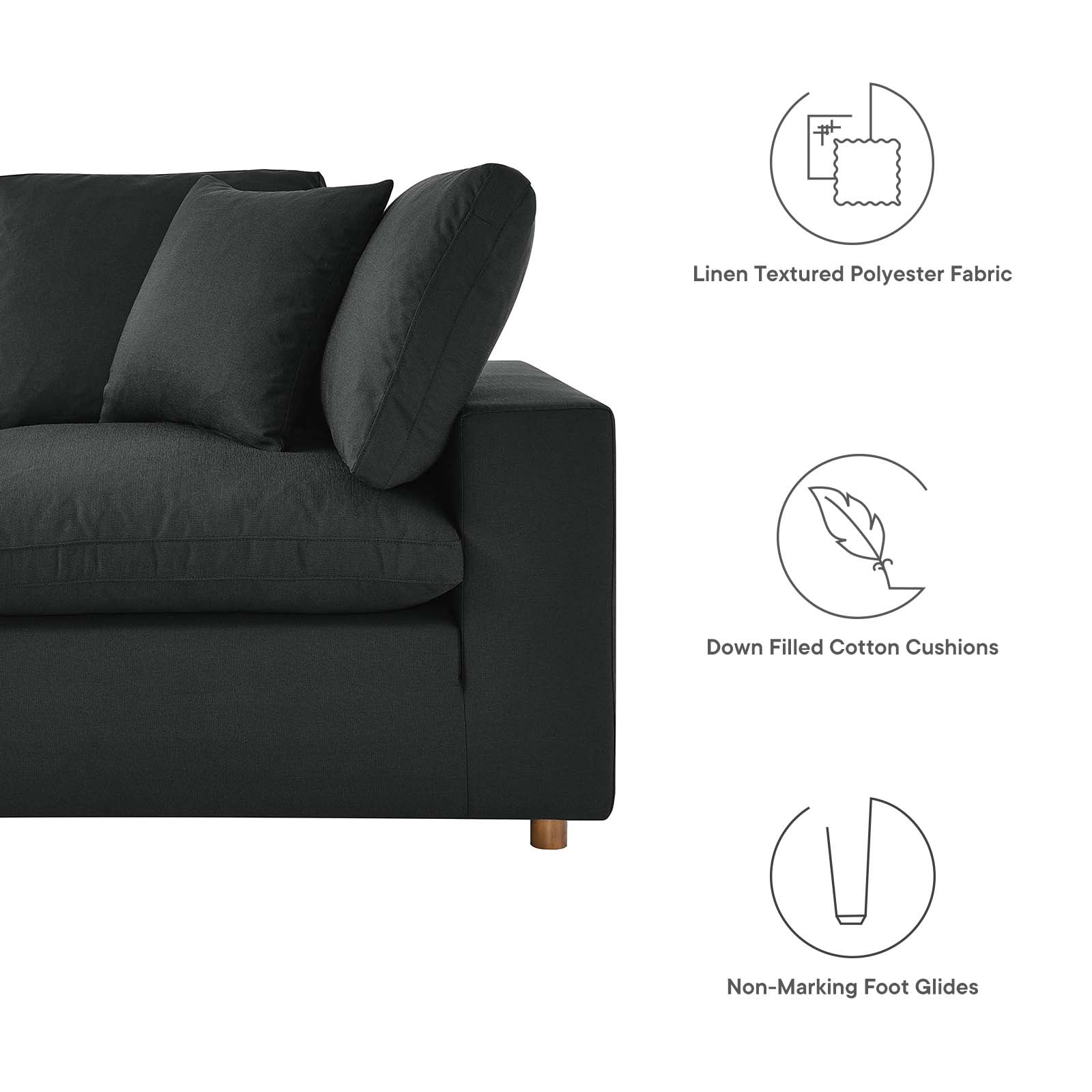 Modway Commix Down Filled Overstuffed 2 Piece Sectional Sofa Set | Sofas | 