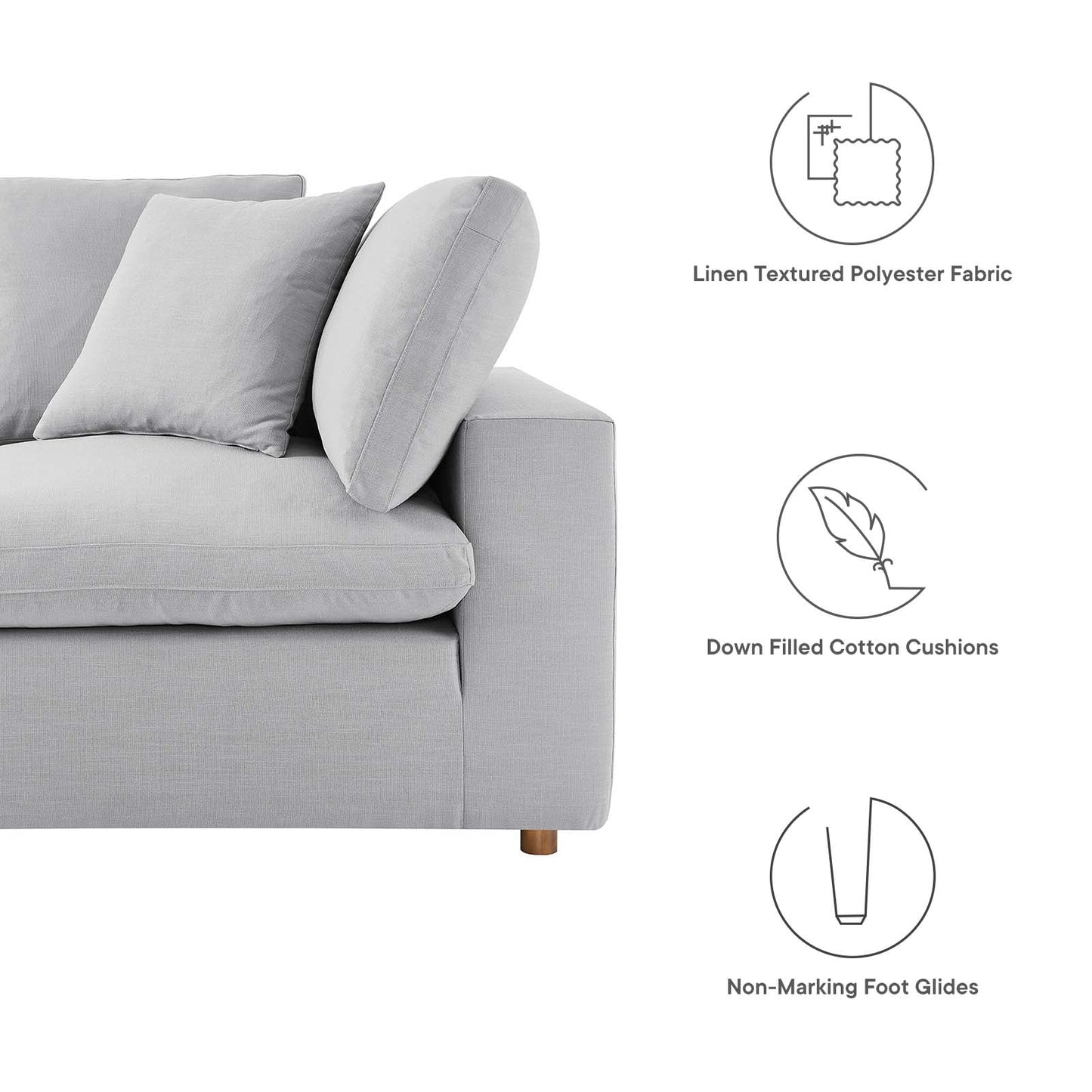 Modway Commix Down Filled Overstuffed 2 Piece Sectional Sofa Set | Sofas | 