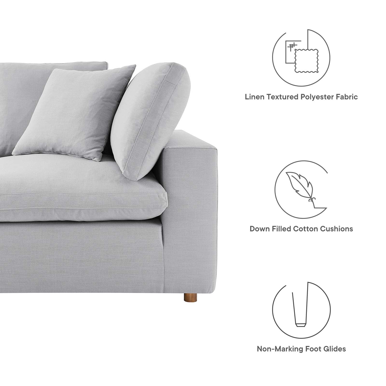 Modway Commix Down Filled Overstuffed 2 Piece Sectional Sofa Set | Sofas | 