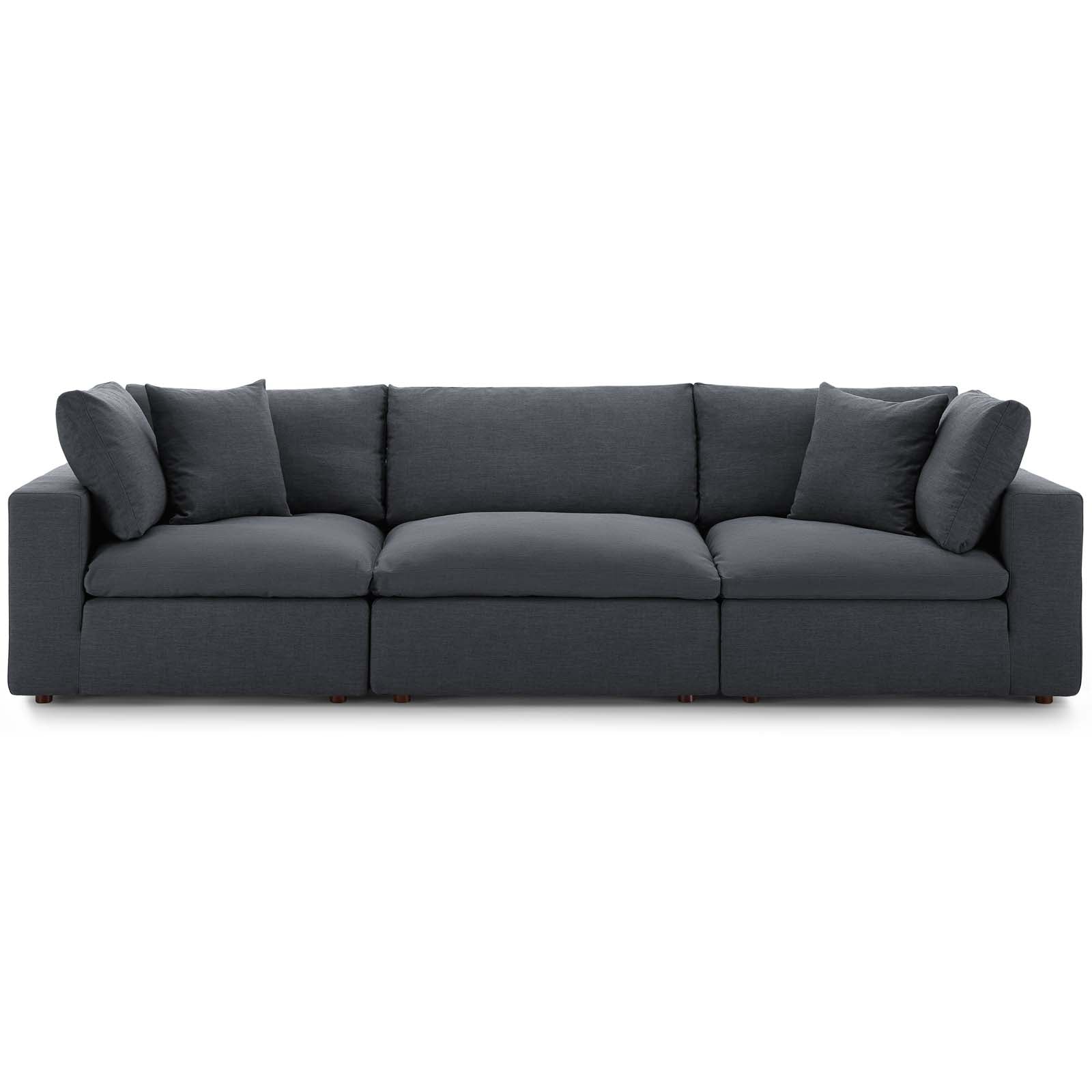 Modway Commix Down Filled Overstuffed 3 Piece Sectional Sofa Set | Sofas | 