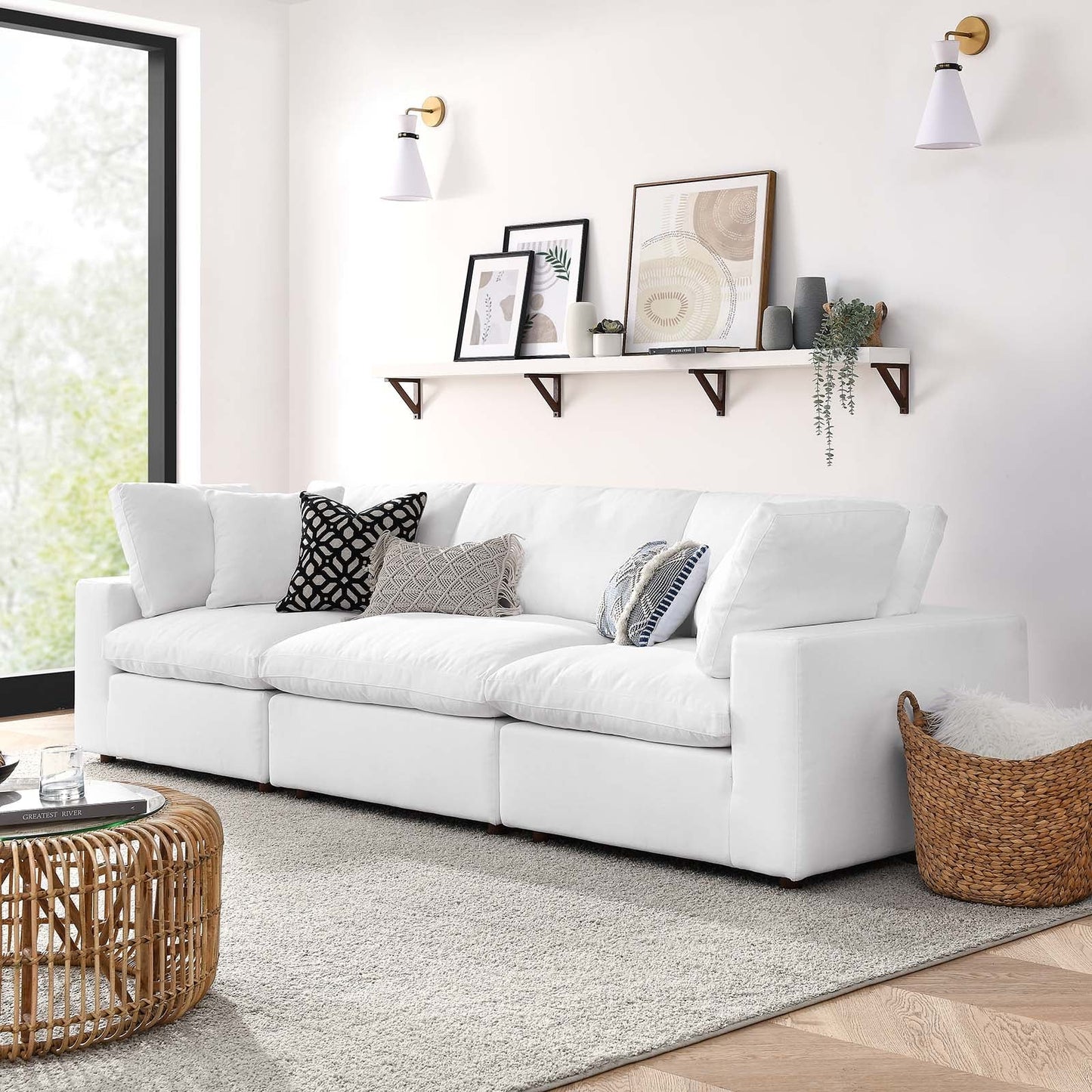 Modway Commix Down Filled Overstuffed 3 Piece Sectional Sofa Set - EEI-3355 | Sofa Set-1