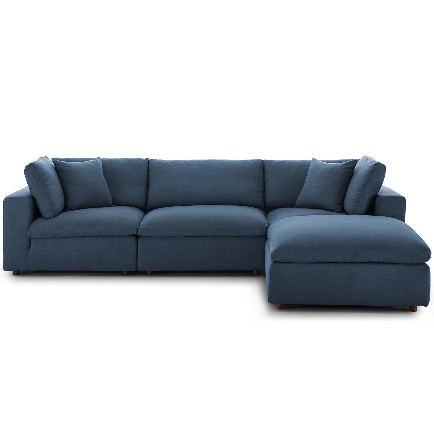 Modway Commix Down Filled Overstuffed 4 Piece Sectional Sofa Set