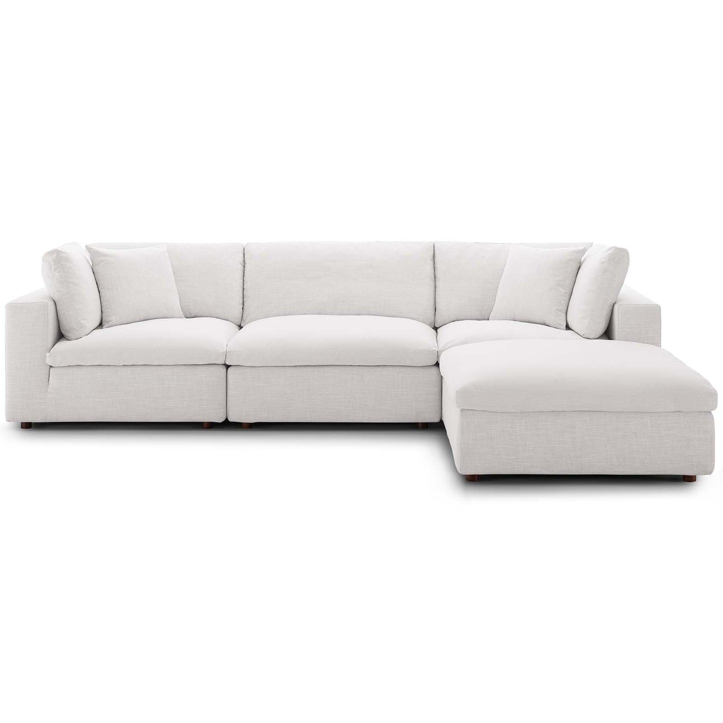 Modway Commix Down Filled Overstuffed 4 Piece Sectional Sofa Set