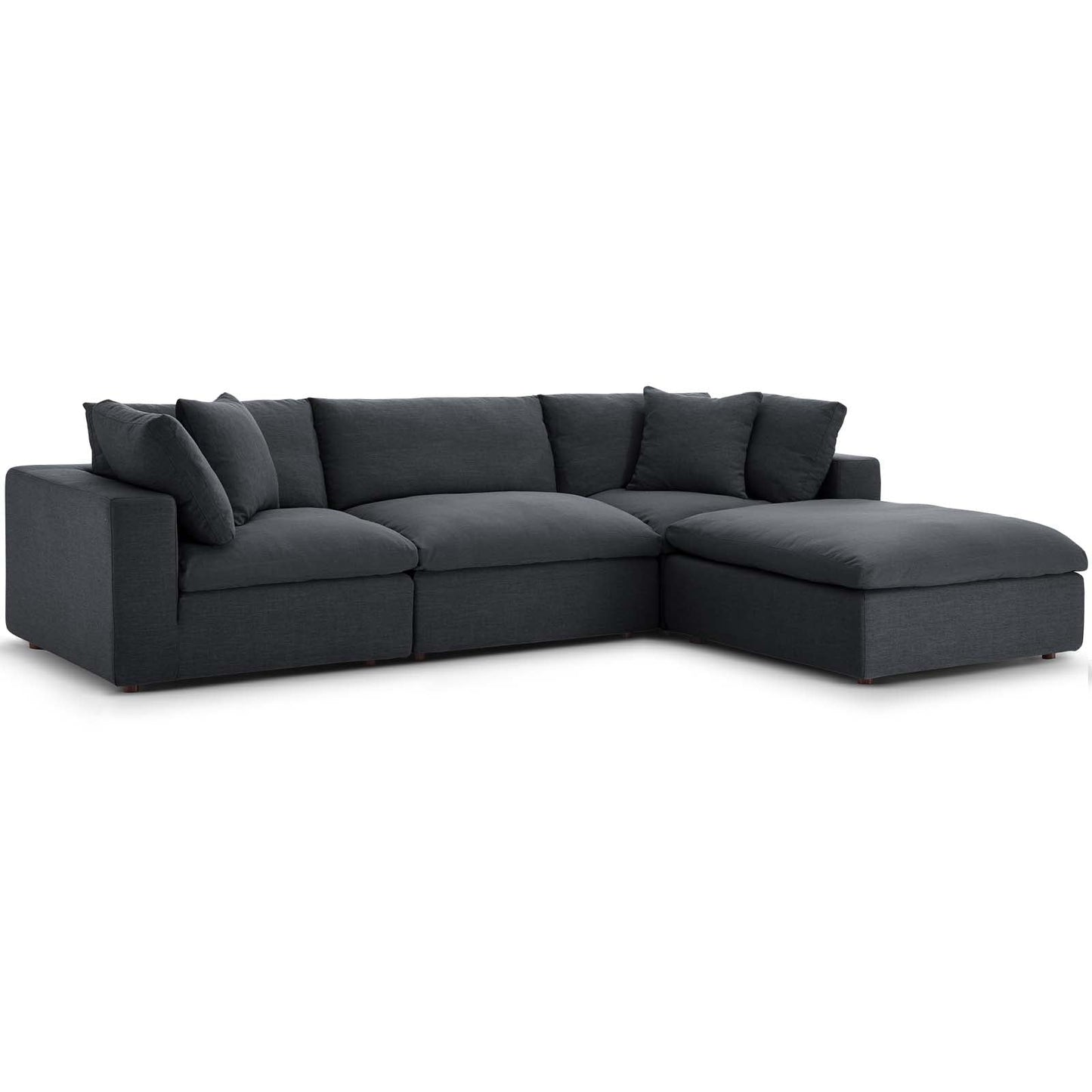 Modway Commix Down Filled Overstuffed 4 Piece Sectional Sofa Set | Sofas | 