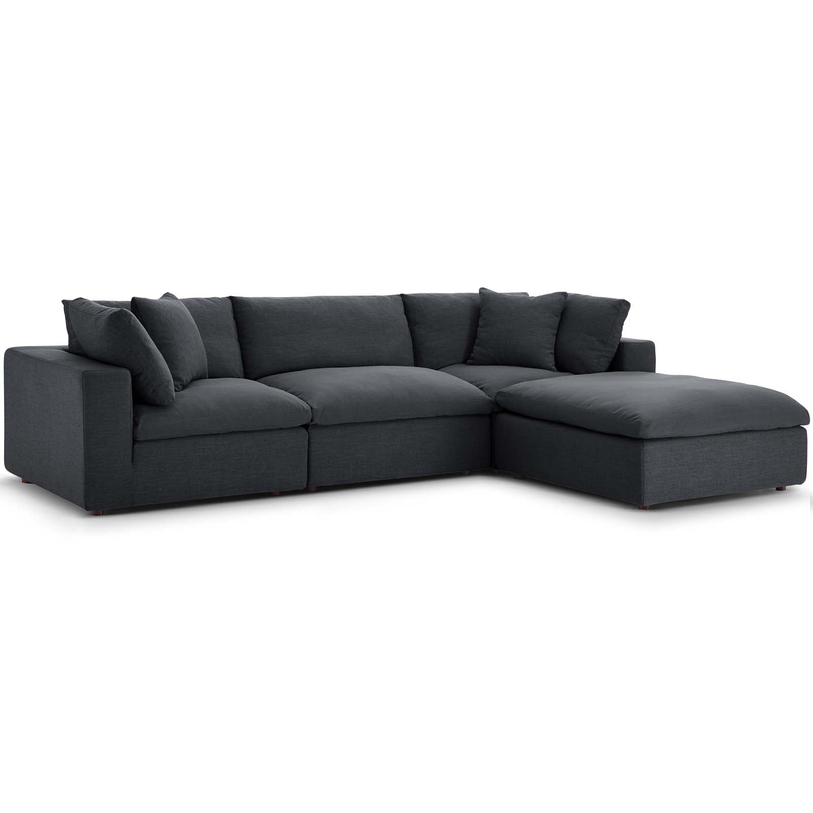 Modway Commix Down Filled Overstuffed 4 Piece Sectional Sofa Set | Sofas | 