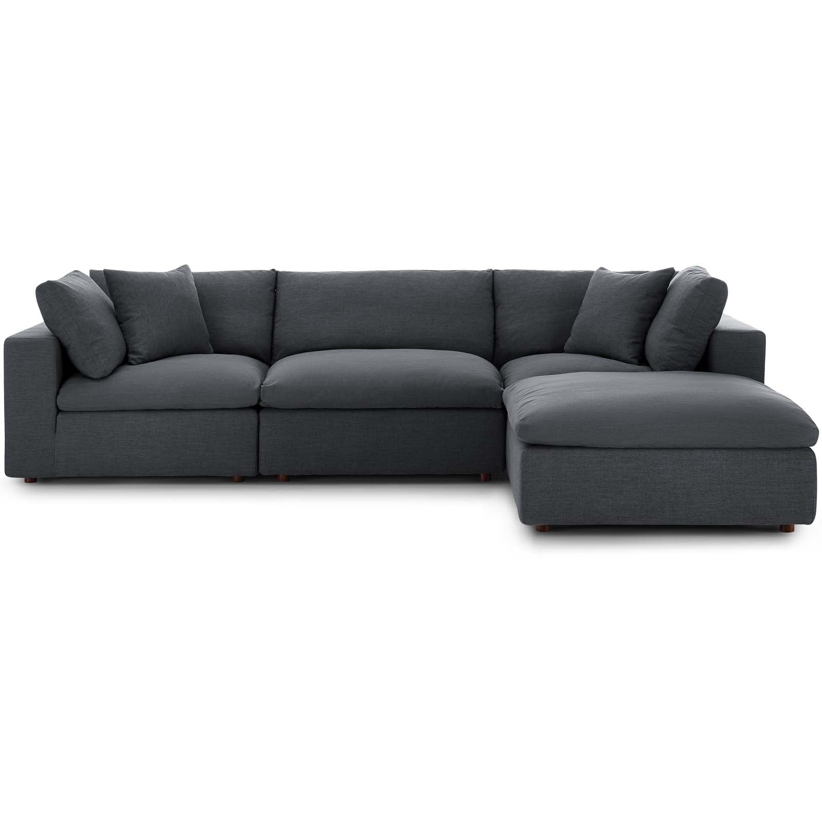 Modway Commix Down Filled Overstuffed 4 Piece Sectional Sofa Set | Sofas | 