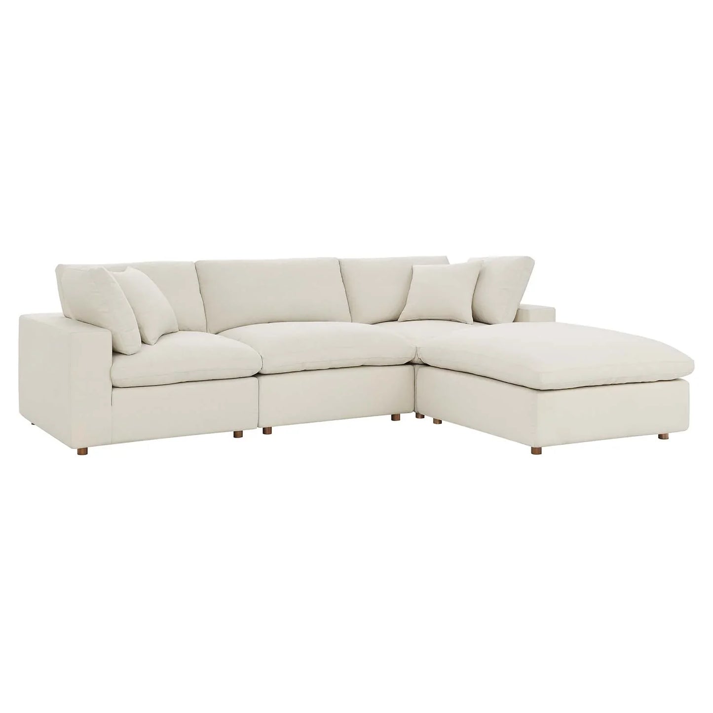 Modway Commix Down Filled Overstuffed 4 Piece Sectional Sofa Set | Sofas | 