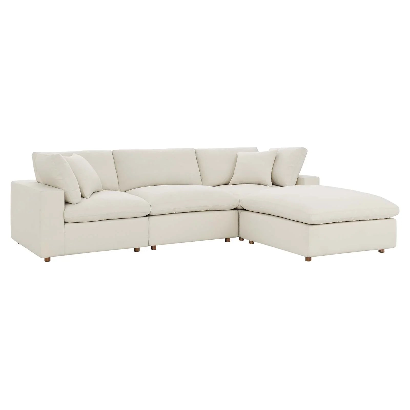 Modway Commix Down Filled Overstuffed 4 Piece Sectional Sofa Set | Sofas | 