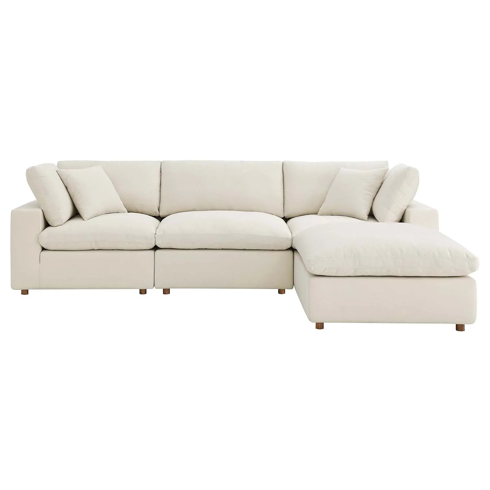 Modway Commix Down Filled Overstuffed 4 Piece Sectional Sofa Set - EEI-3356 | Sofa Set | 