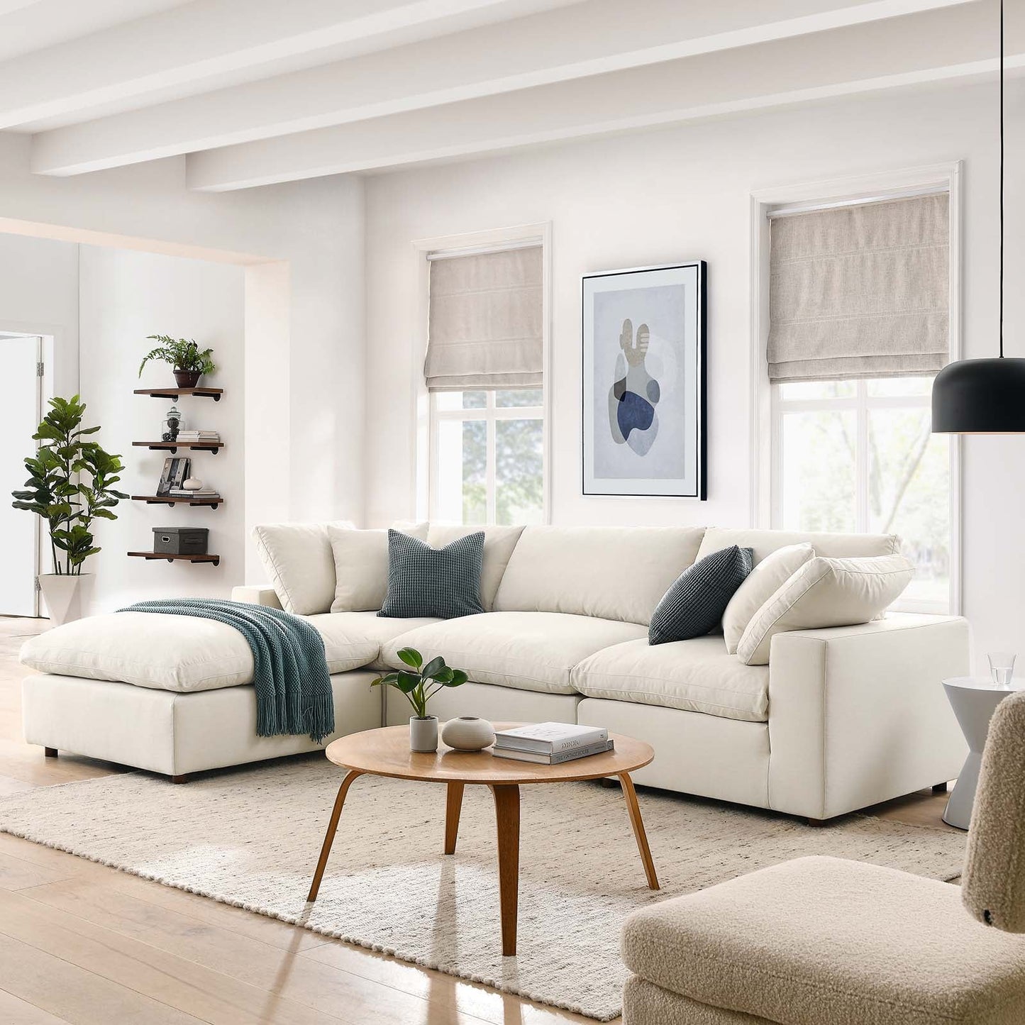 Modway Commix Down Filled Overstuffed 4 Piece Sectional Sofa Set - EEI-3356 | Sofa Set | 