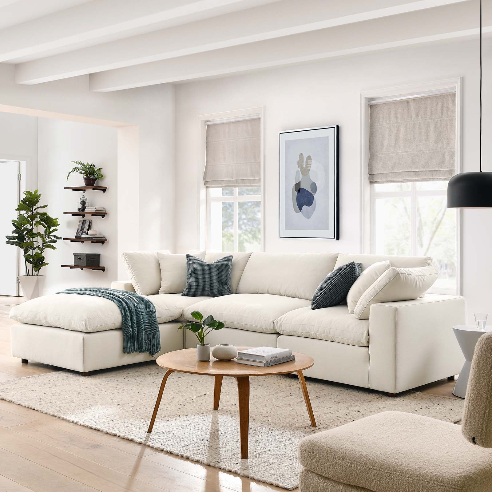 Modway Commix Down Filled Overstuffed 4 Piece Sectional Sofa Set - EEI-3356 | Sofa Set | 