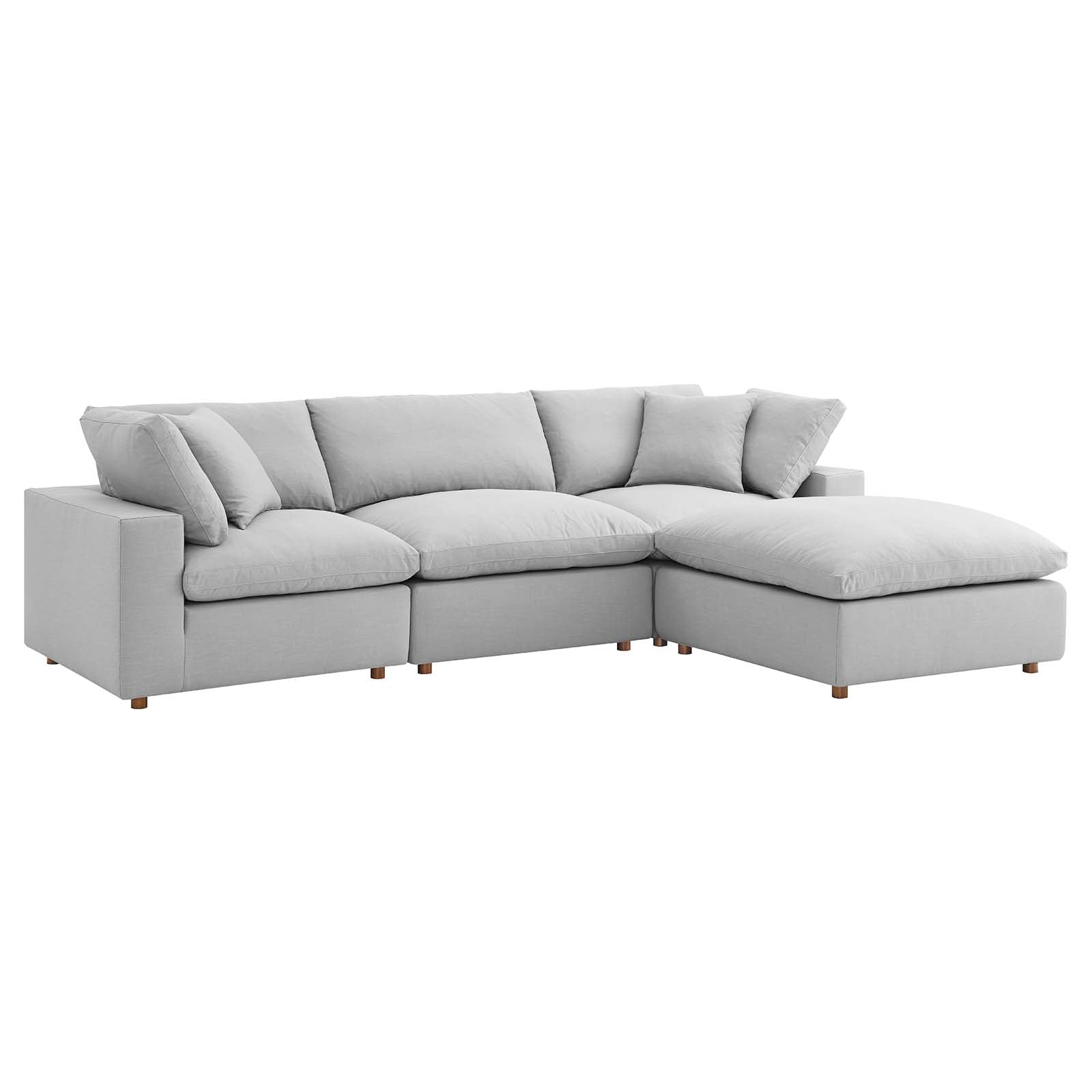 Modway Commix Down Filled Overstuffed 4 Piece Sectional Sofa Set | Sofas | 