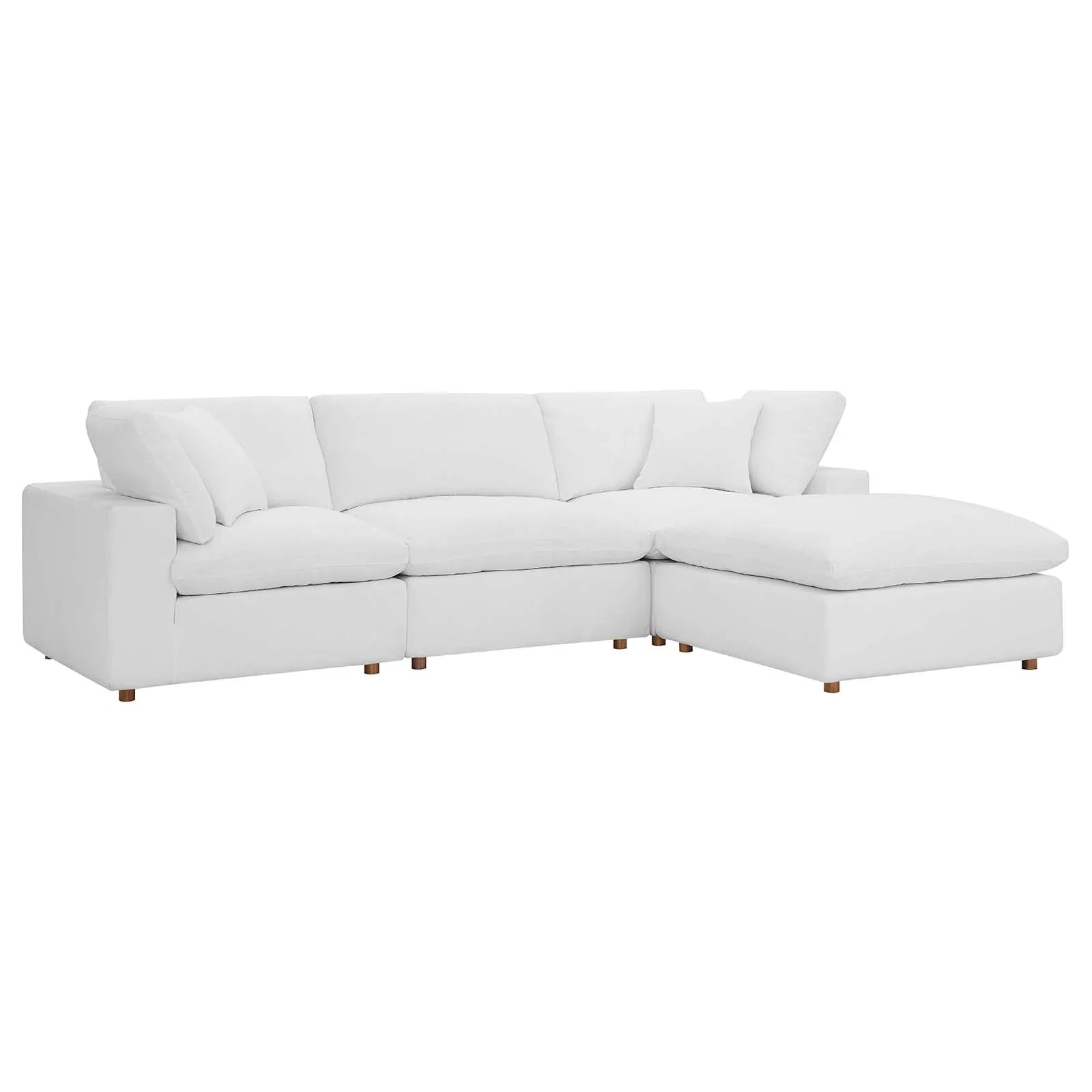 Modway Commix Down Filled Overstuffed 4 Piece Sectional Sofa Set - EEI-3356 | Sofa Set | 