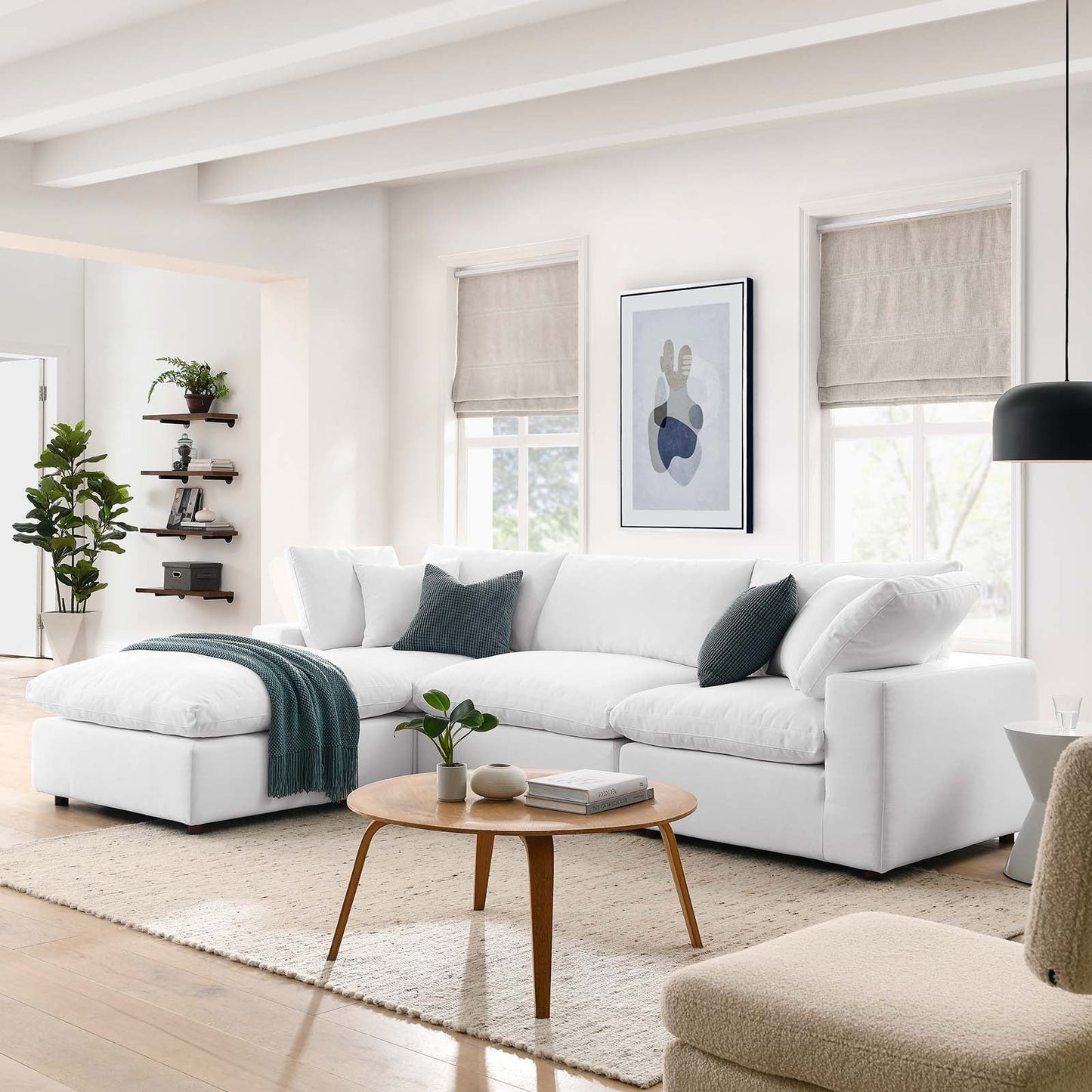 Modway Commix Down Filled Overstuffed 4 Piece Sectional Sofa Set - EEI-3356 | Sofa Set-1