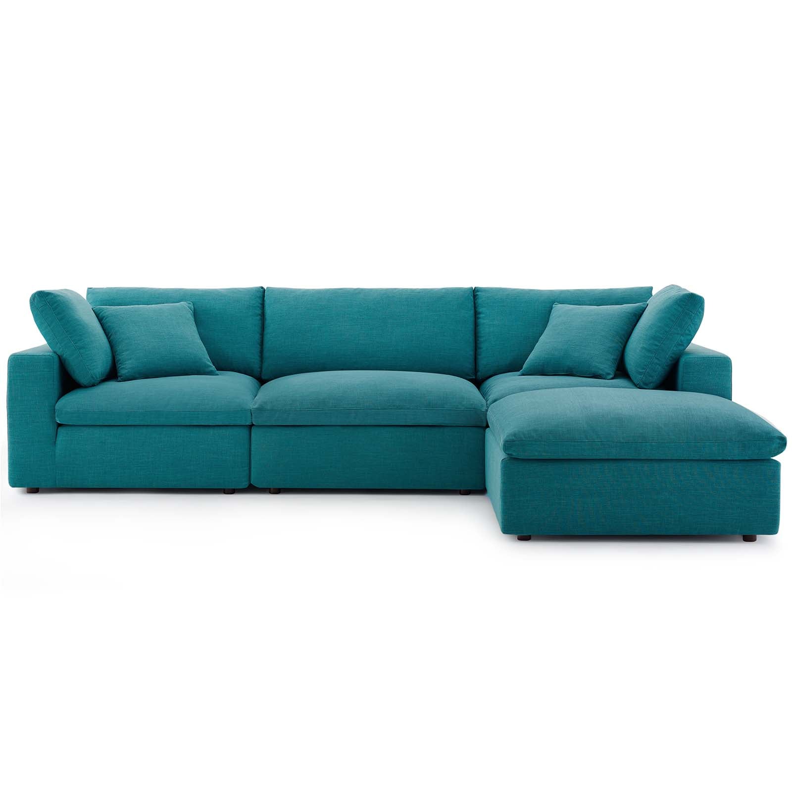Modway Commix Down Filled Overstuffed 4 Piece Sectional Sofa Set | Sofas | 