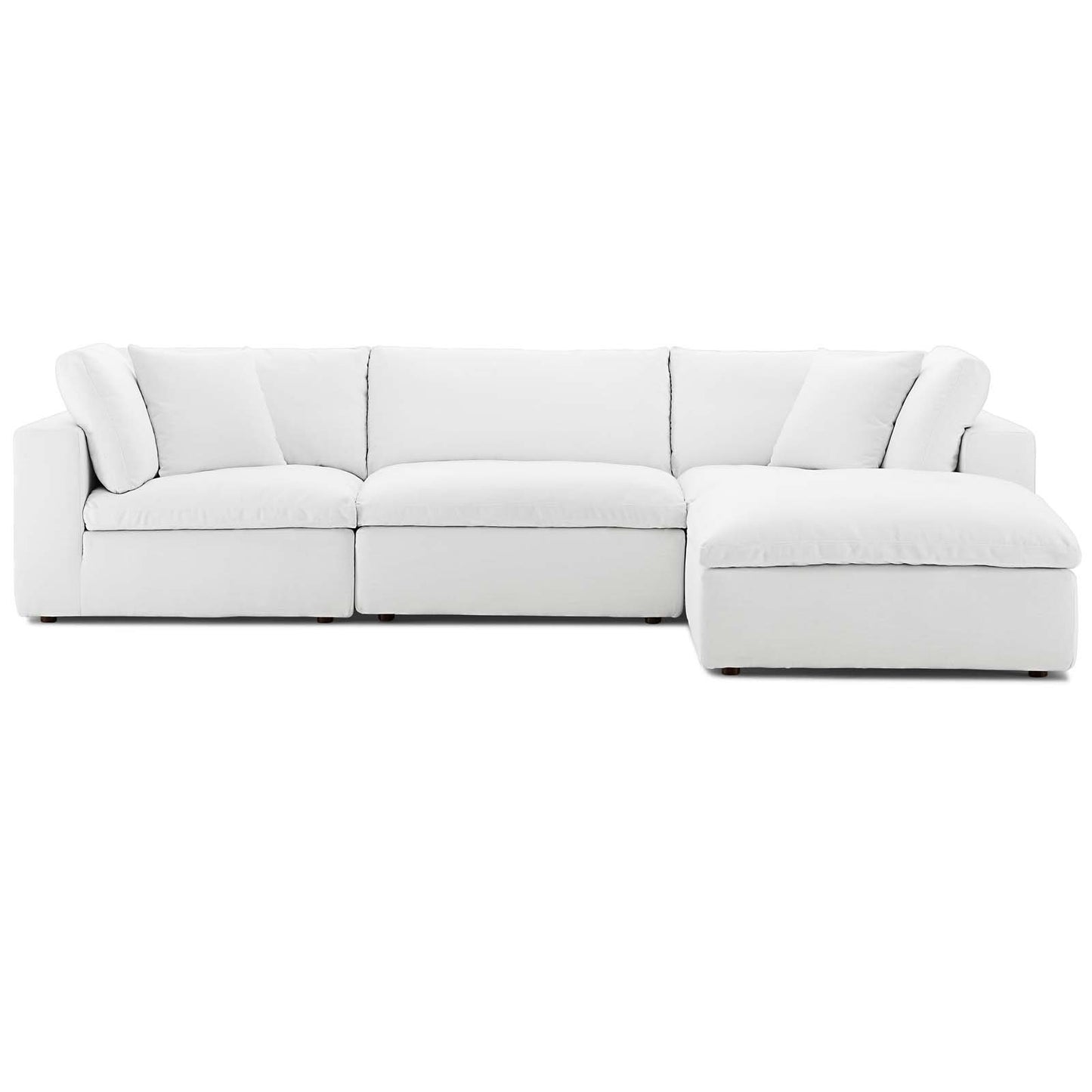 Modway Commix Down Filled Overstuffed 4 Piece Sectional Sofa Set