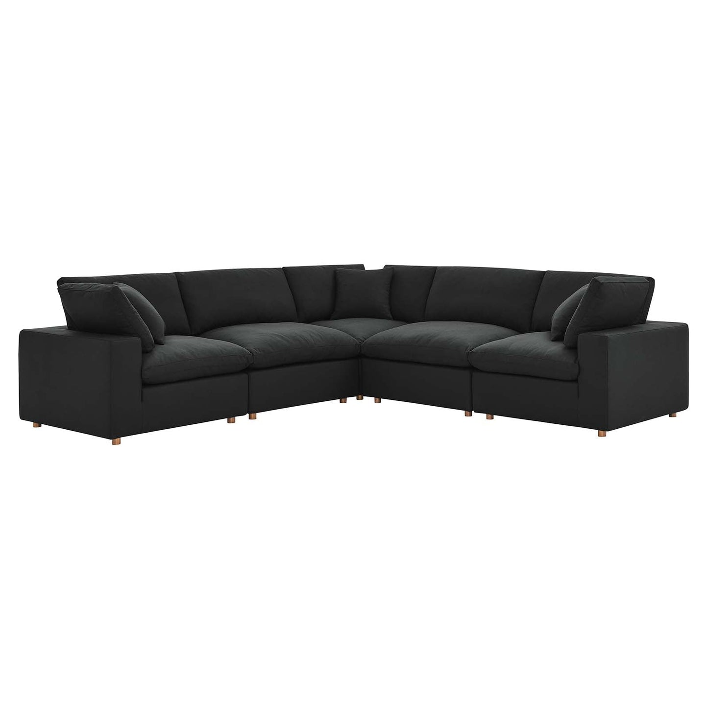 Modway Commix Down Filled Overstuffed 5 Piece Sectional Sofa Set | Sofas | 