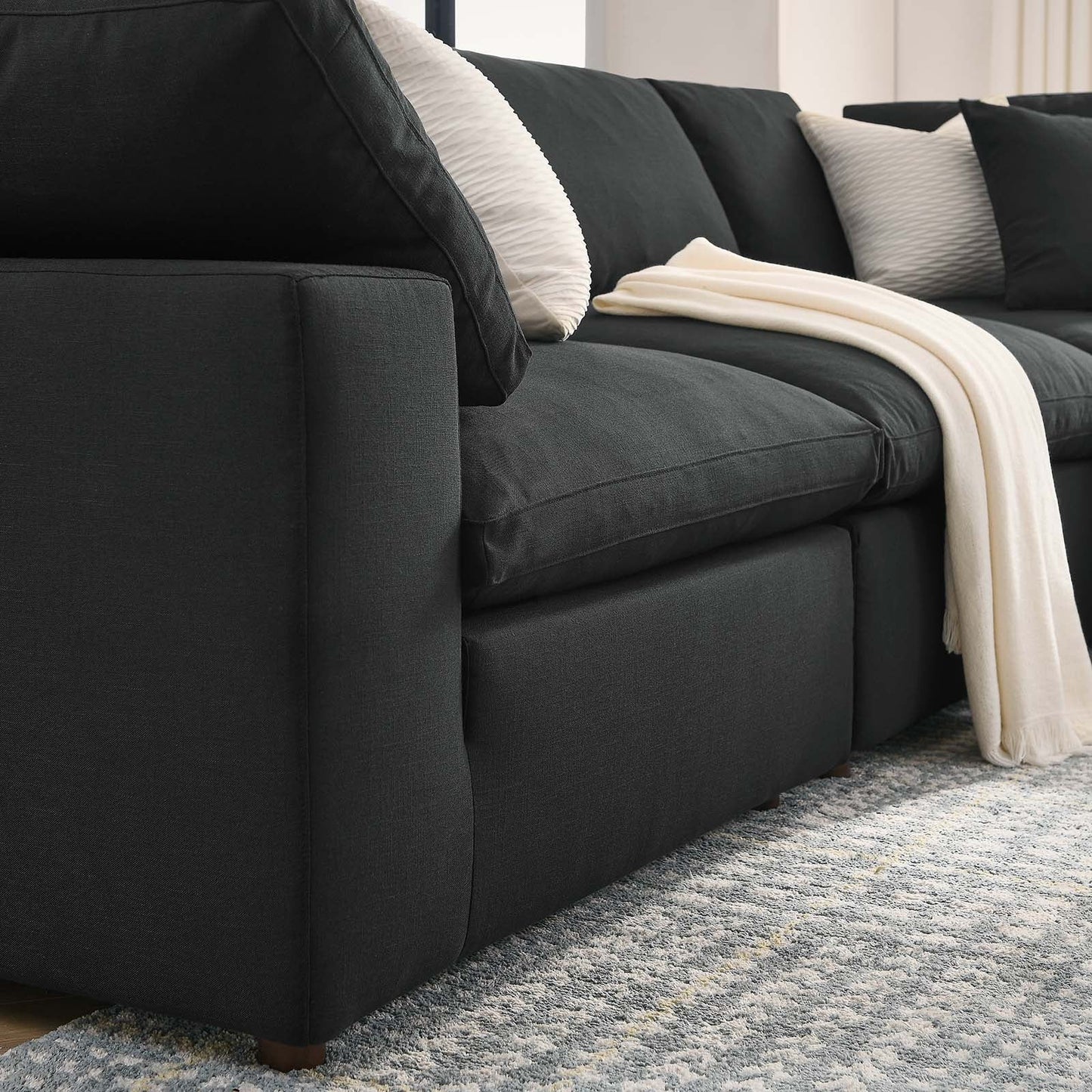 Modway Commix Down Filled Overstuffed 5 Piece Sectional Sofa Set | Sofas | 