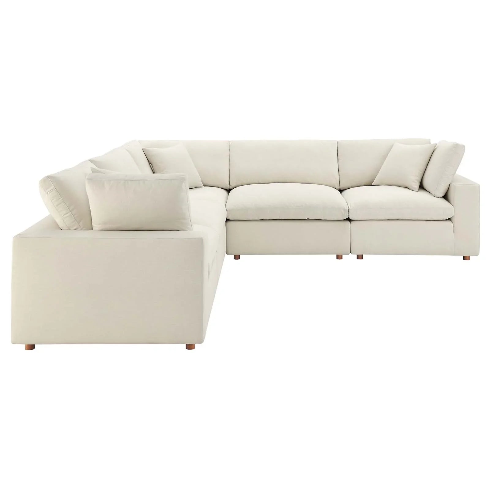 Modway Commix Down Filled Overstuffed 5 Piece Sectional Sofa Set | Sofas | 
