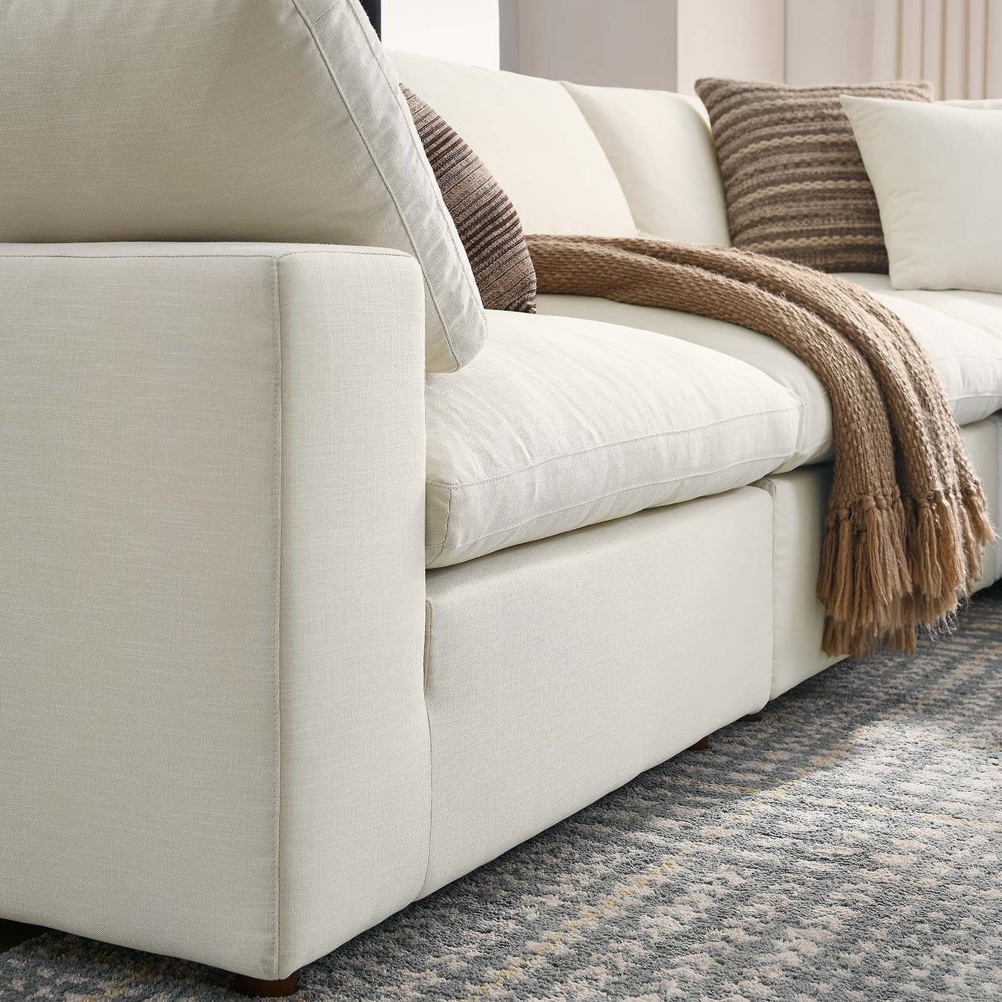 Modway Commix Down Filled Overstuffed 5 Piece Sectional Sofa Set | Sofas | 